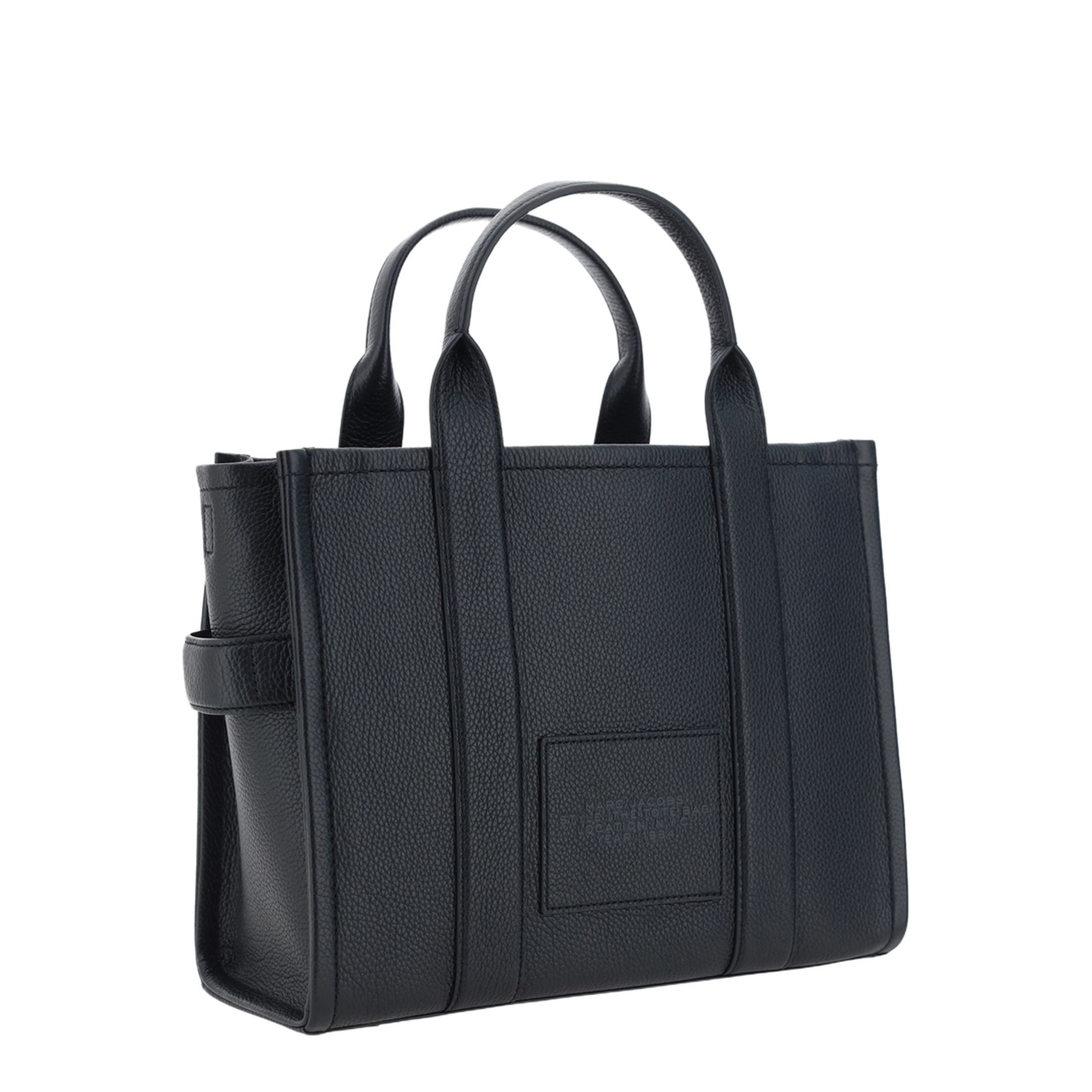 Medium Leather Tote - Black - Image 3