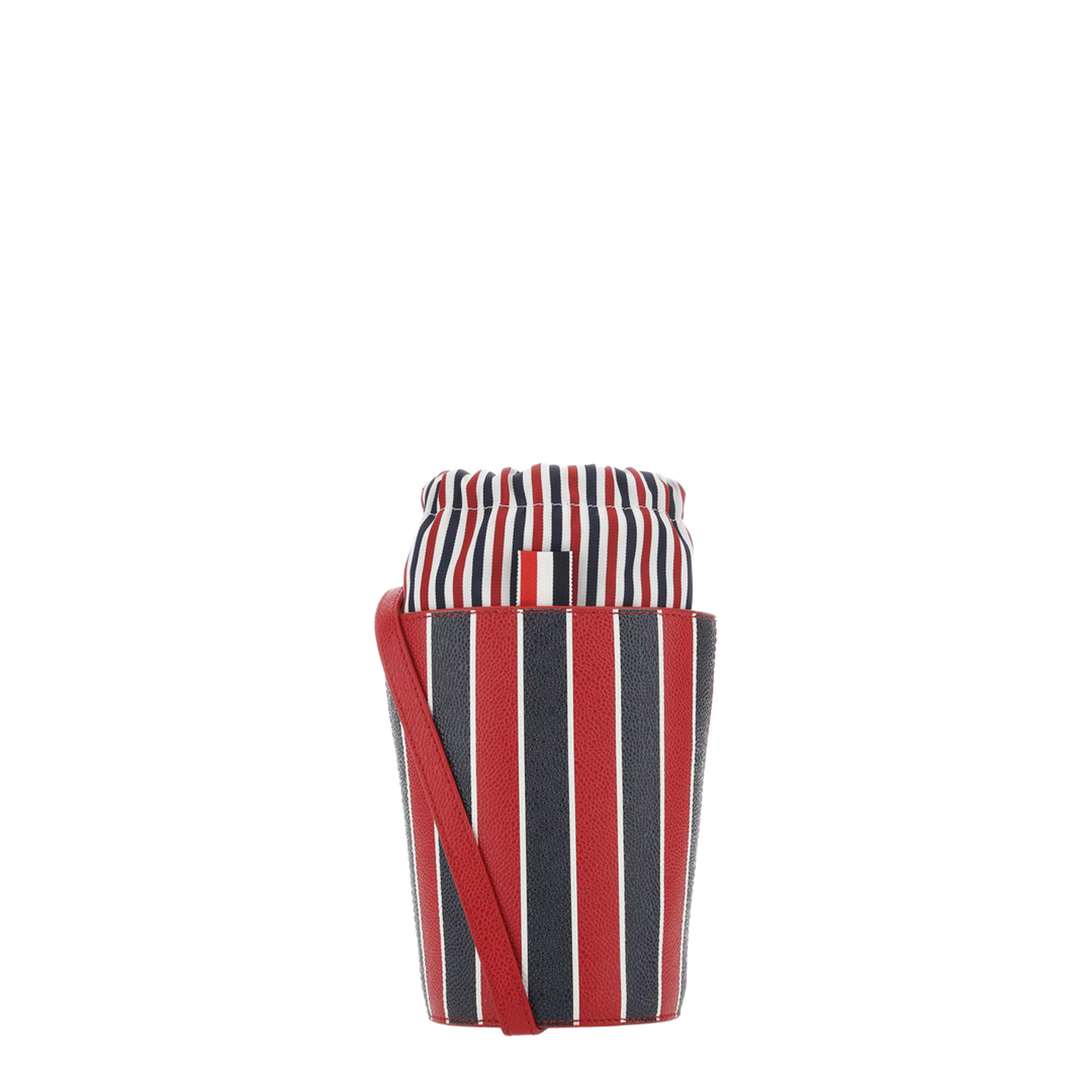 Printed Leather Mini Bucket Bag - Image 1