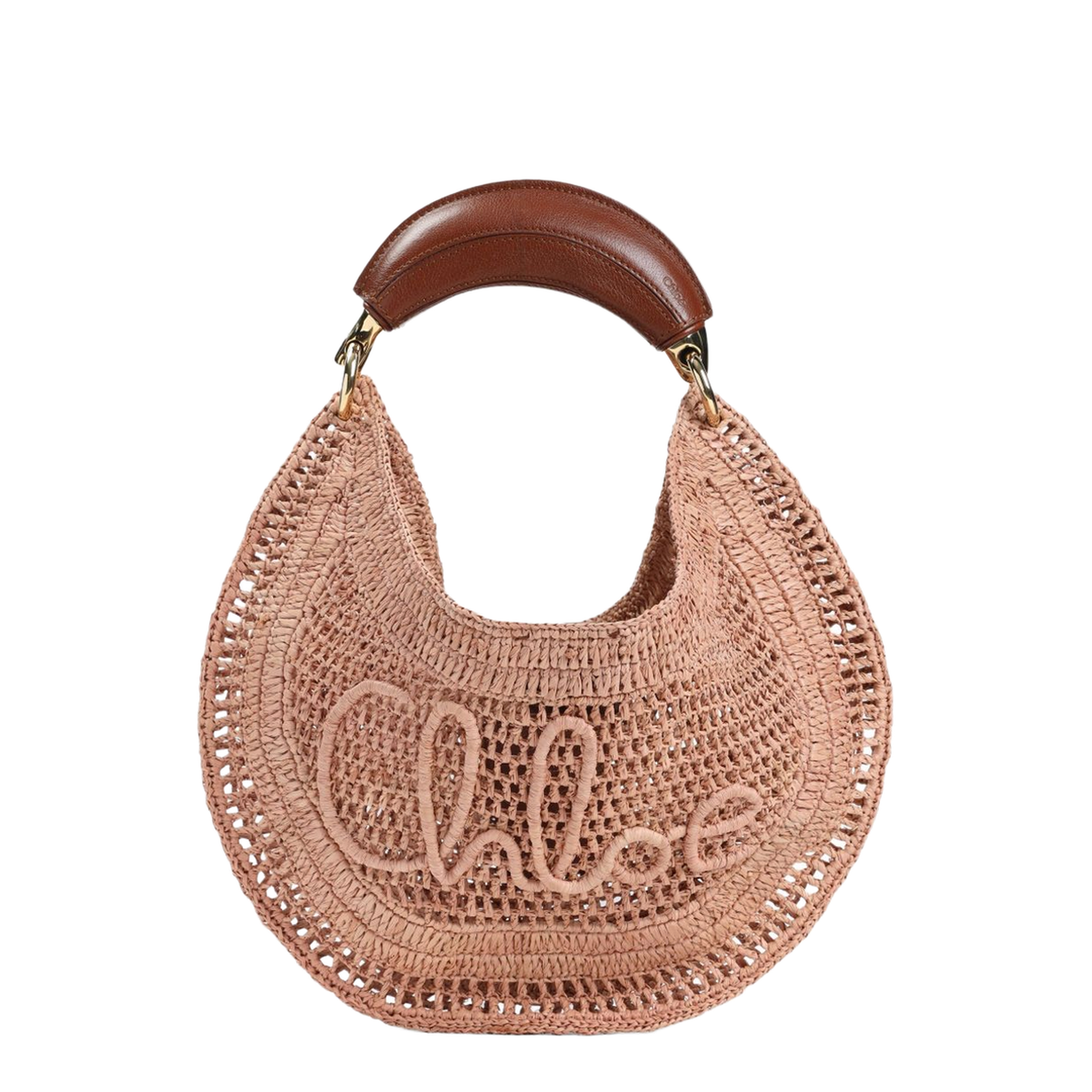 Summer Banana Raffia Hobo Bag - Summery Beige - Image 1