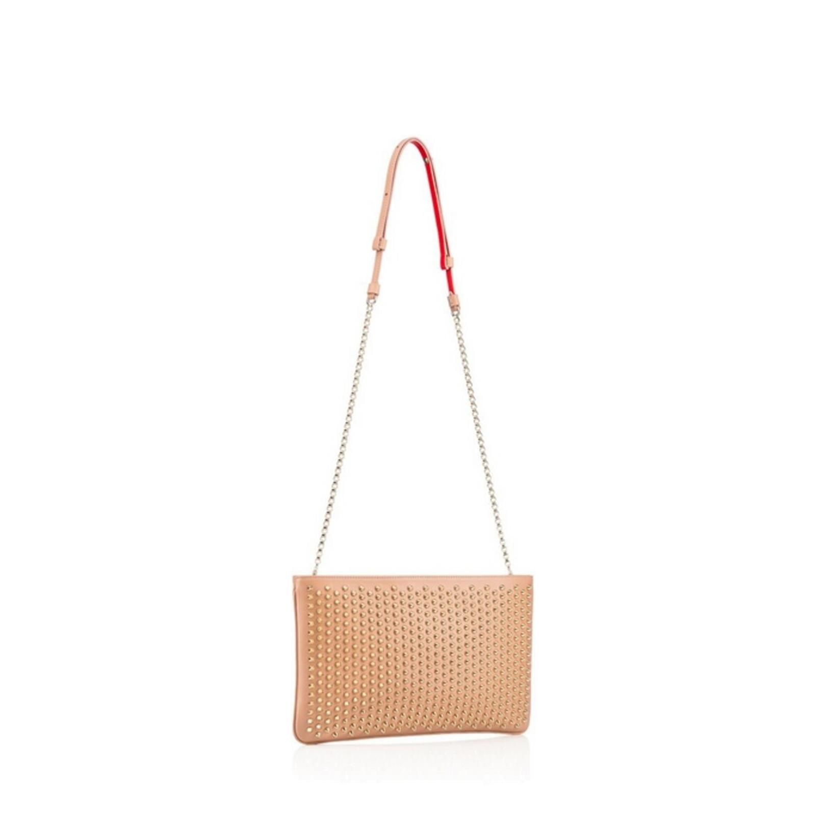 Nude Studded Shoulder Bag - Image 2