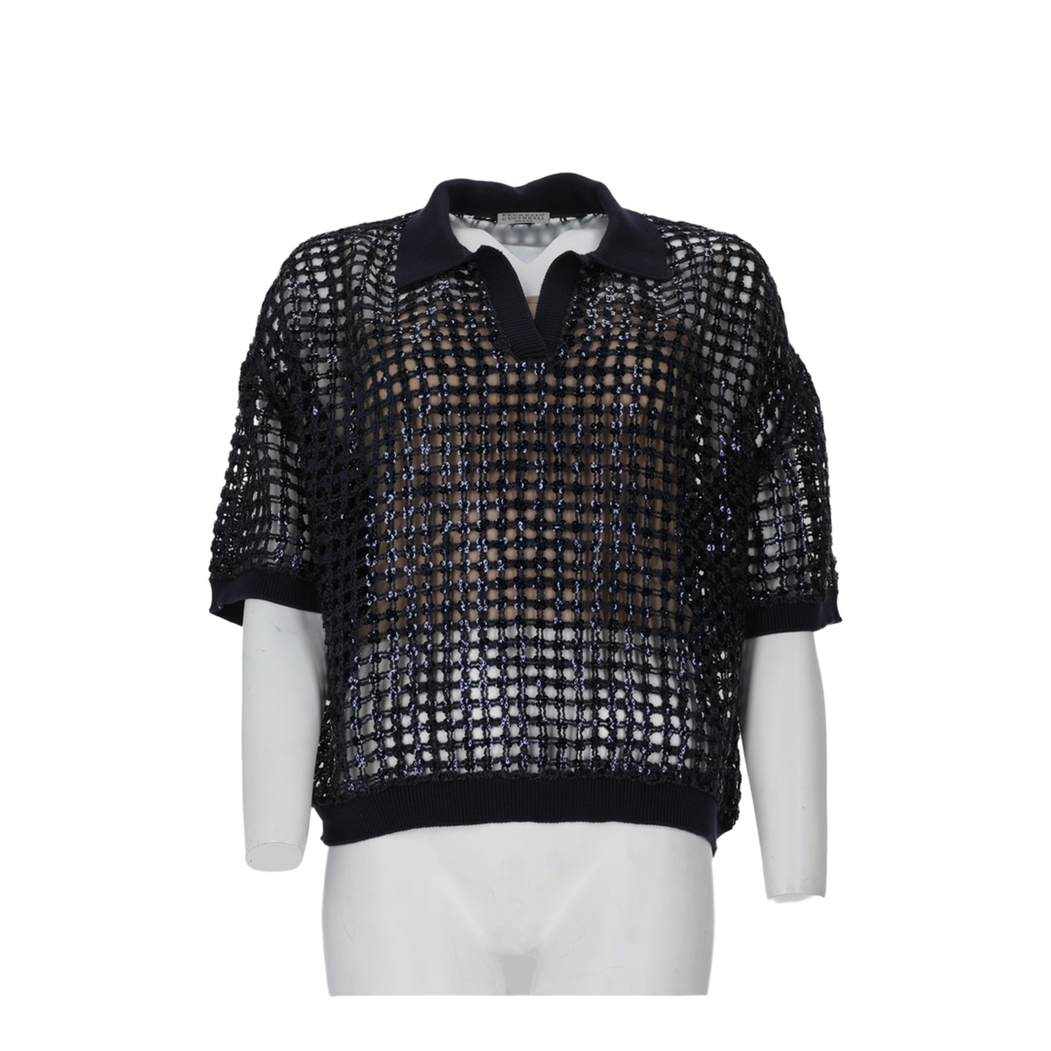 Silk and Linen Knit Polo - Image 1