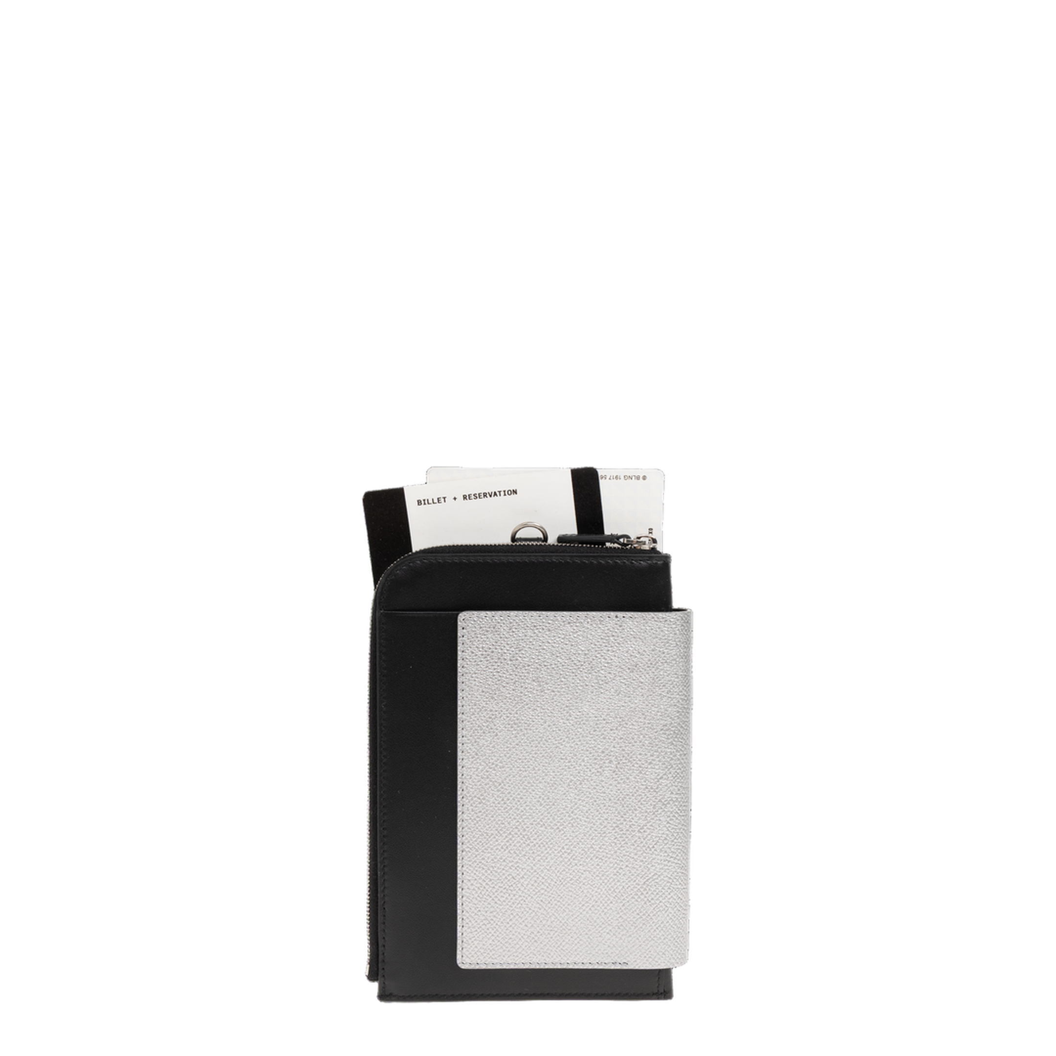 Leather Wallet on a Strap - Black - Image 2