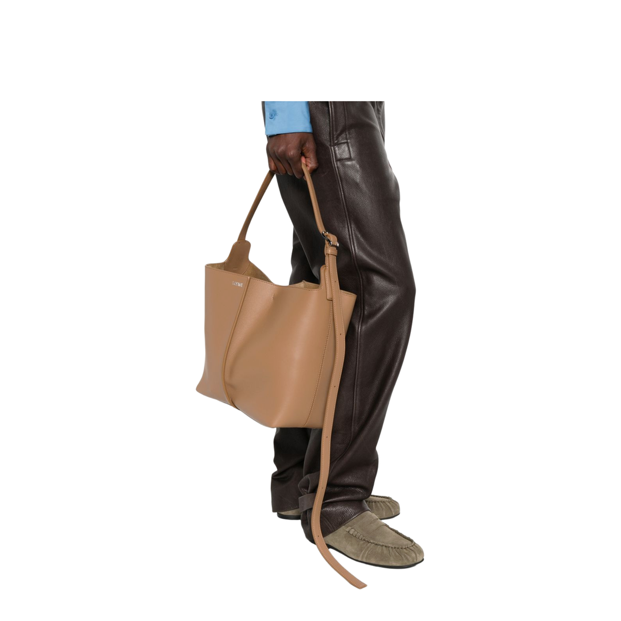 Bilbao Medium Calfskin Bucket Bags - Mocha - Image 5