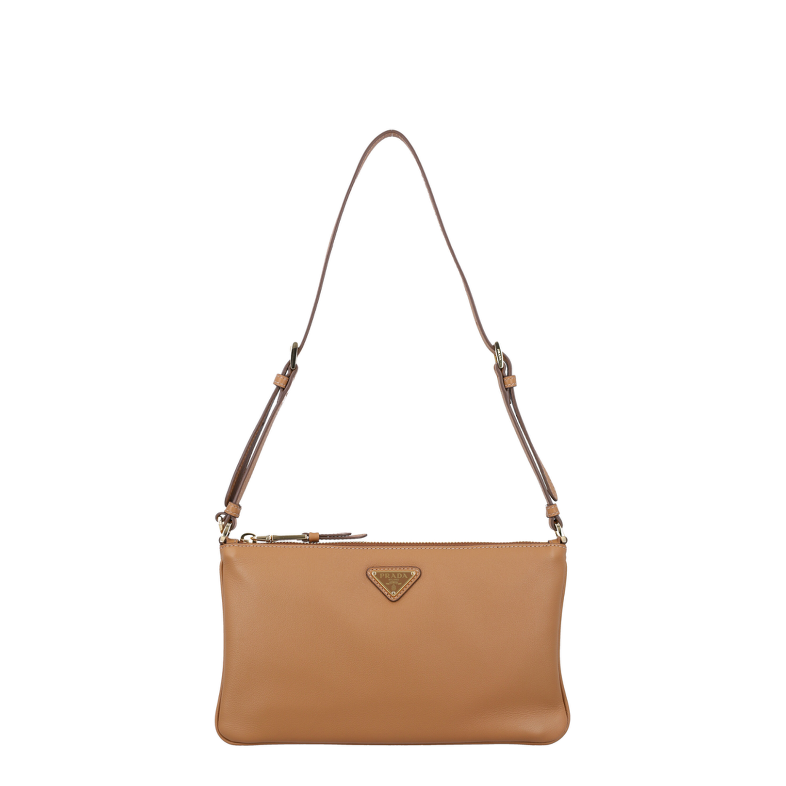 Summer Leather Pouch Bag Camel - Image 1