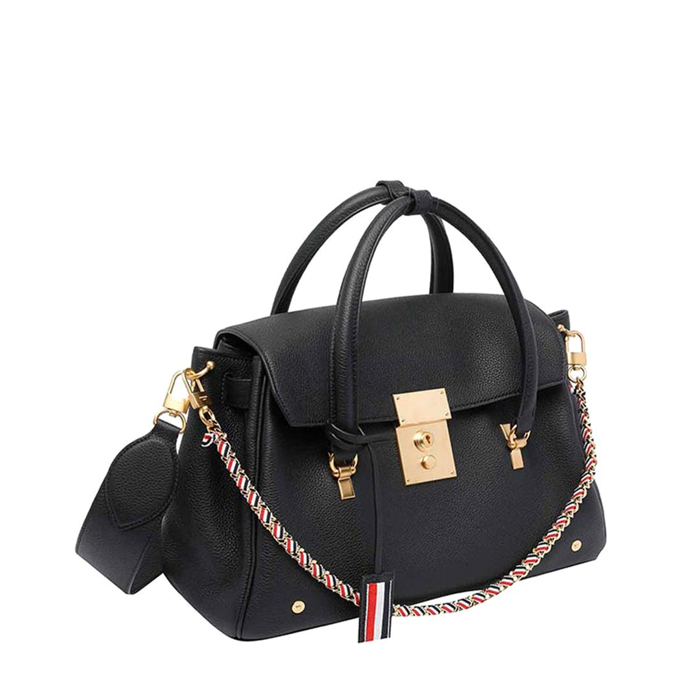 Bolton Bag Medium Soft Pebble Grain Leather - Black - Image 4