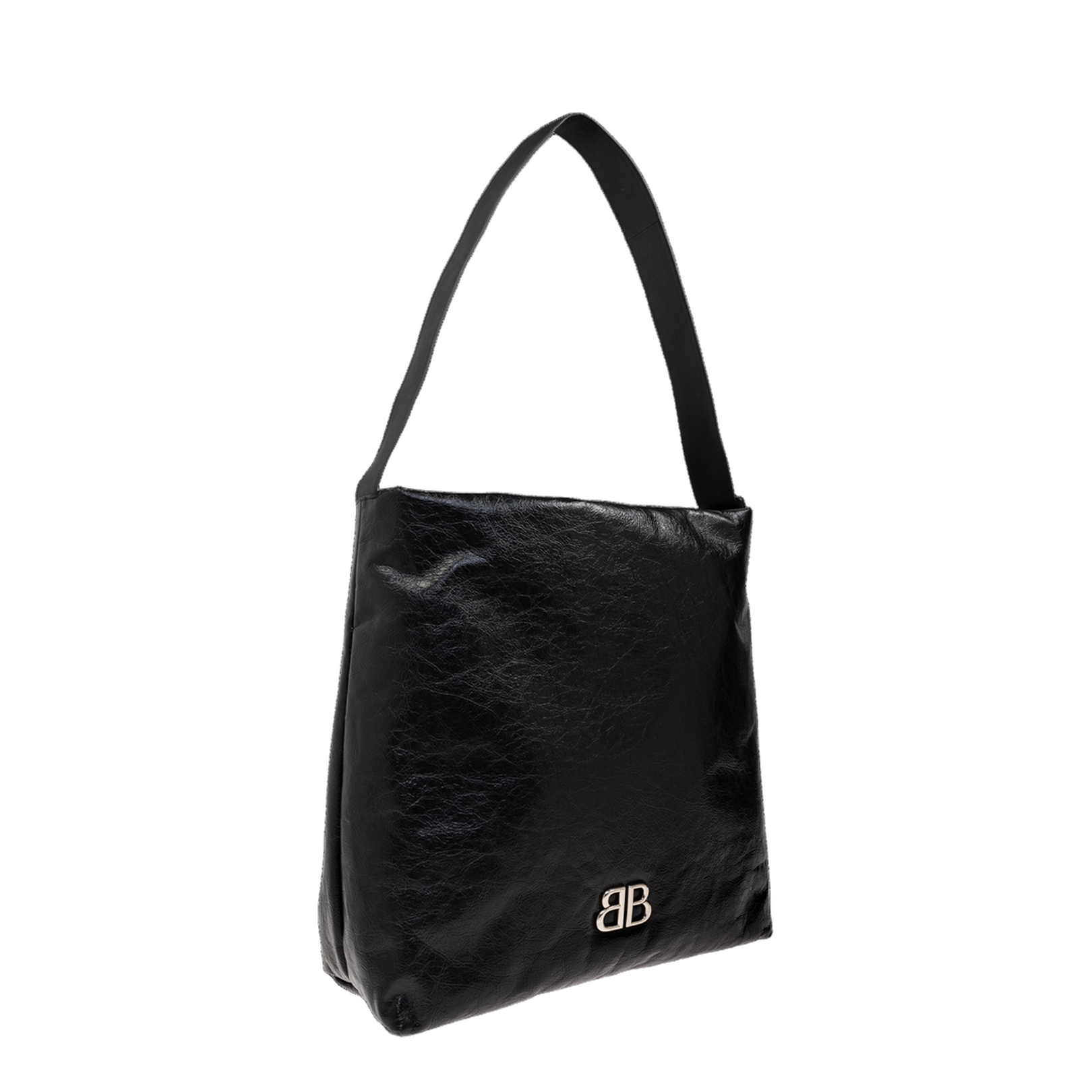 Monaco Medium Calfskin Hobo Bag - Black - Image 3