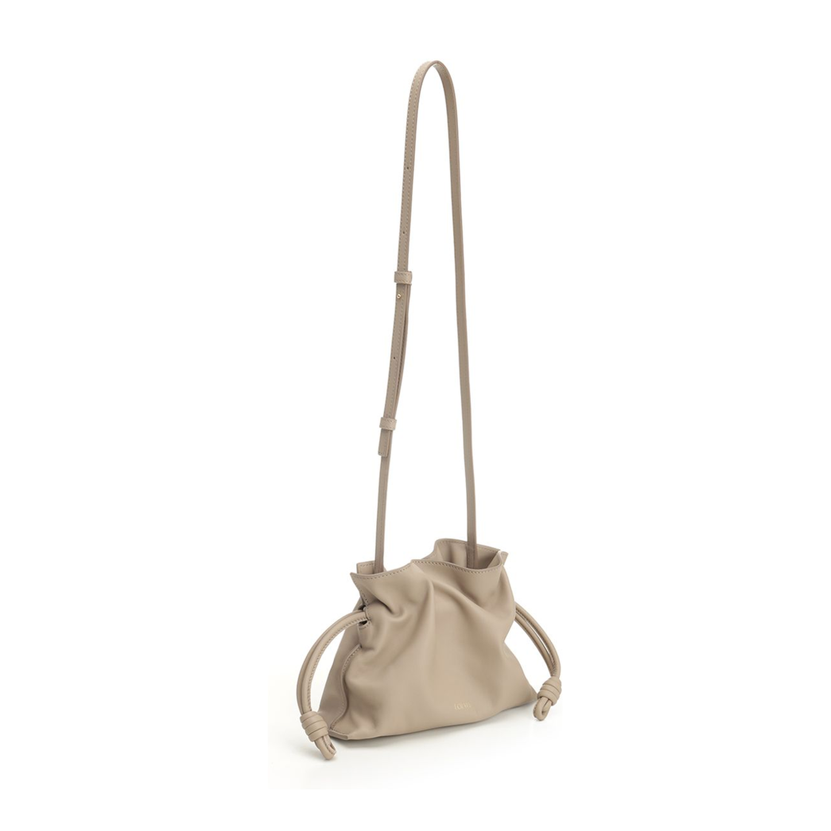 Flamenco Mini Leather Clutch Bags - Sand - Image 3