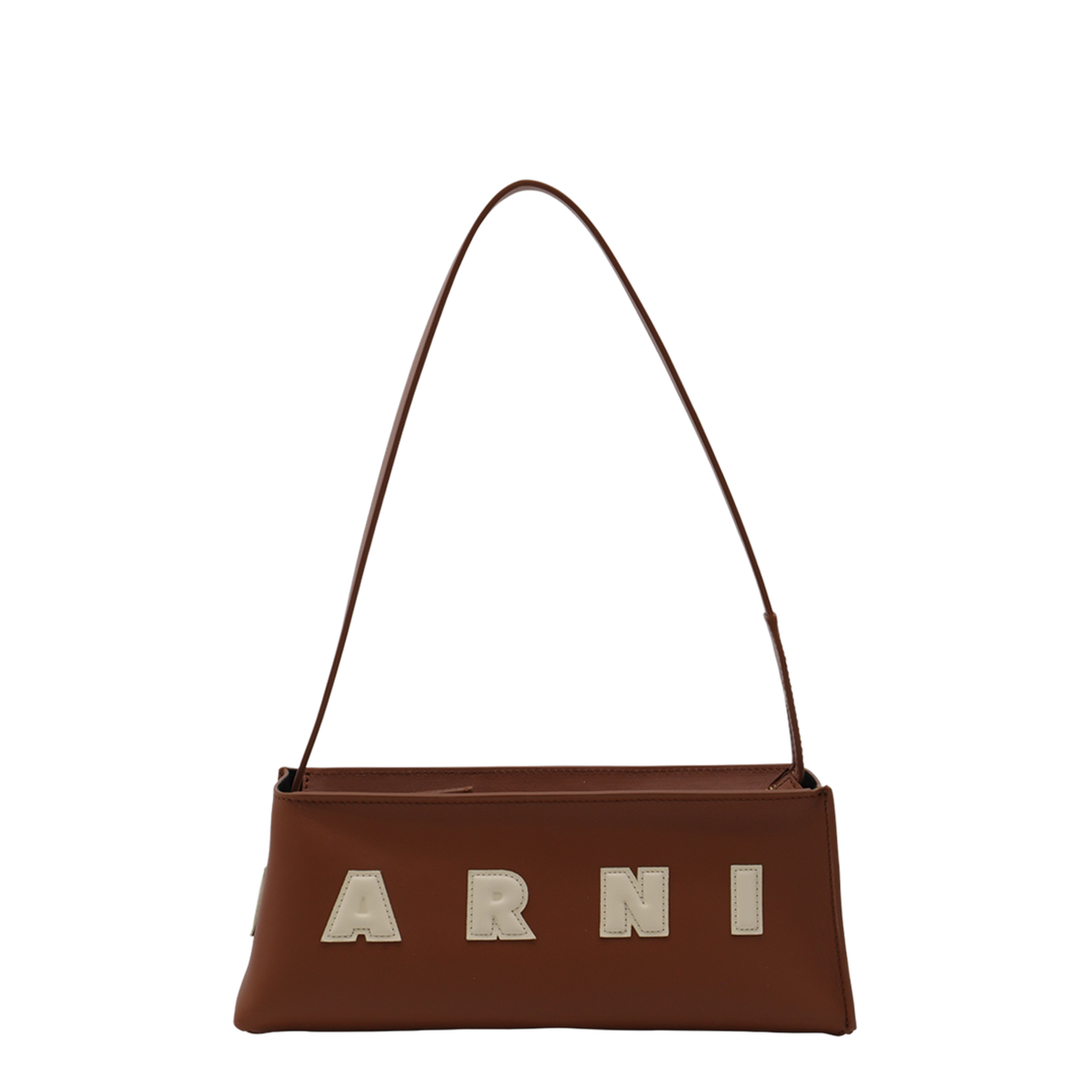 Museo Compact Baguette Bag Calfskin - Moca/Ivory - Image 2