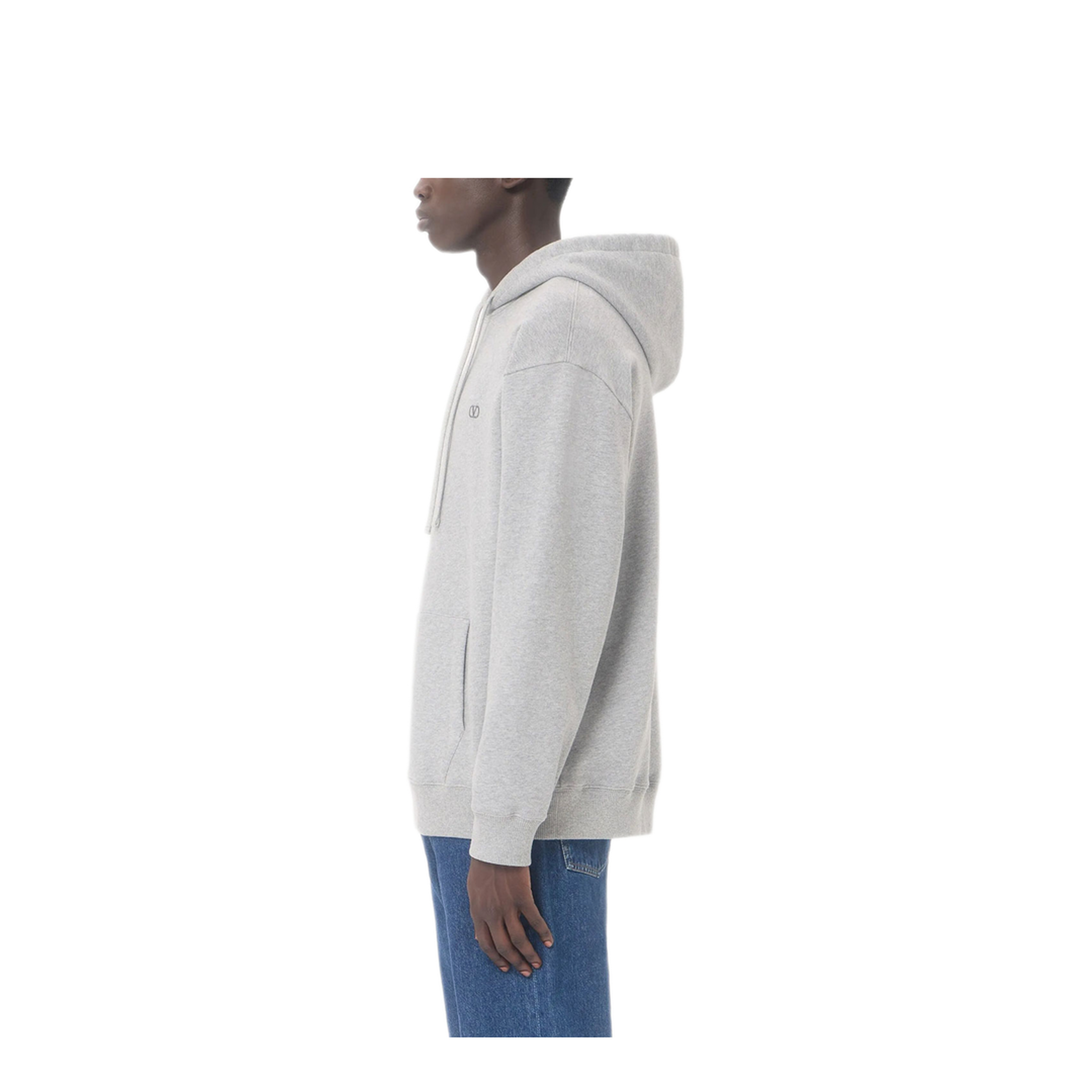 Cotton Hoodie With Vlogo Embroidery - Image 5