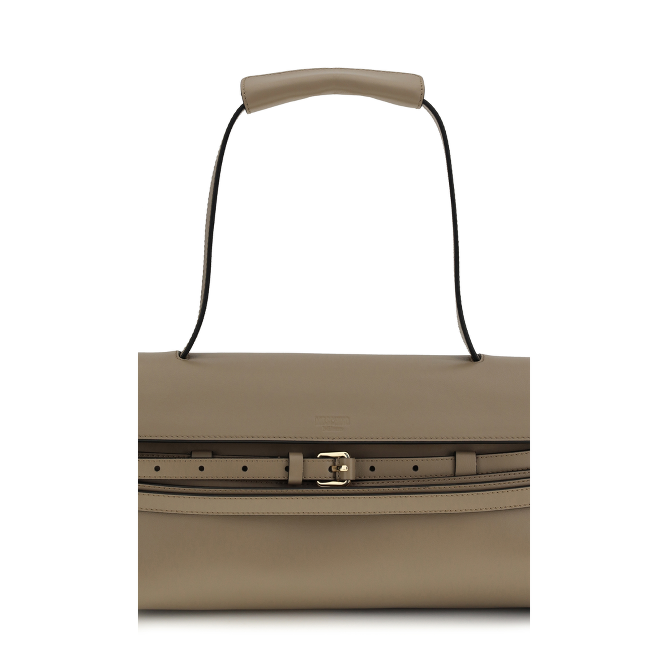 Tie Me Medium Sheepskin Shoulder Bag - Black - Image 4