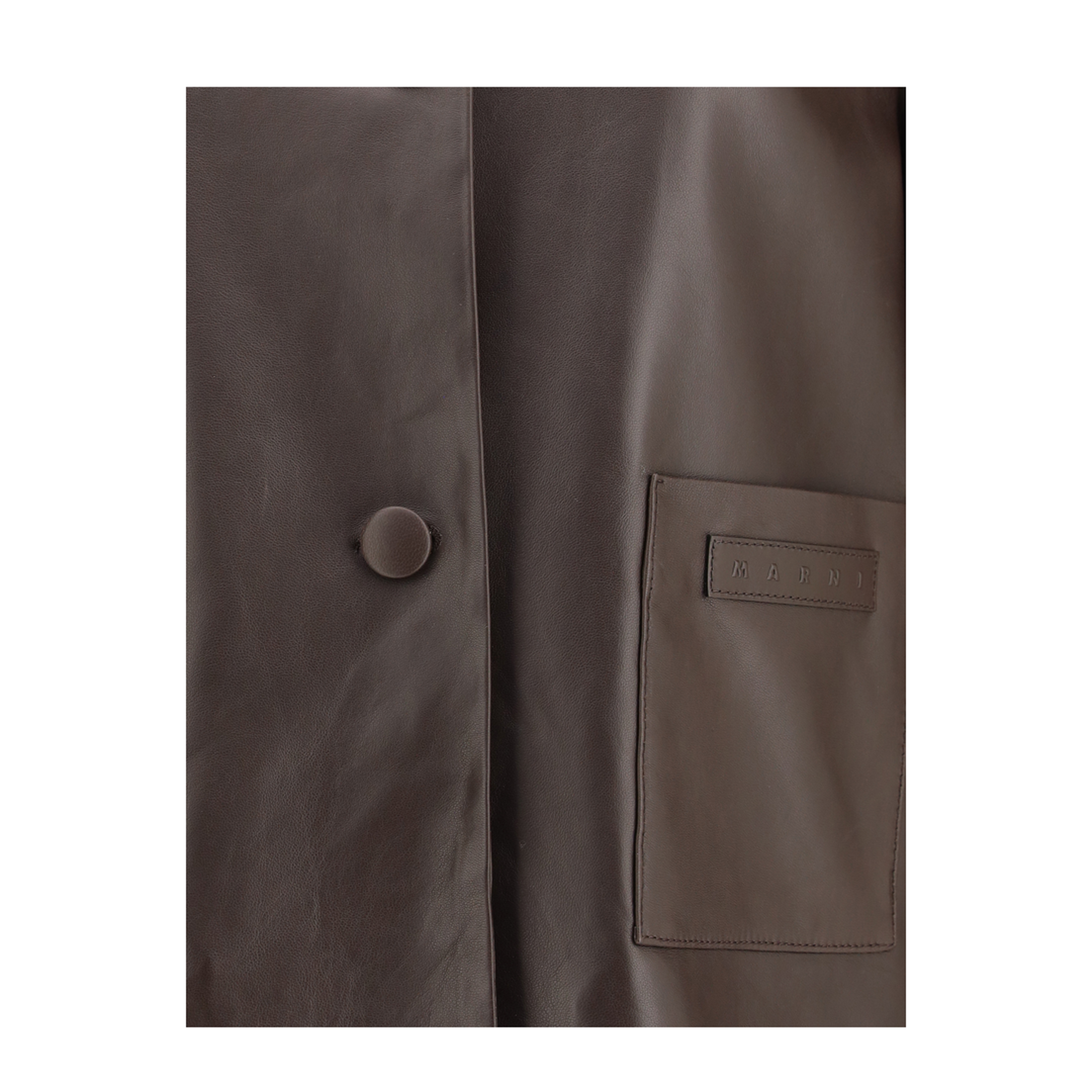 Leather Jacket With A Shearling Collar - Image 3