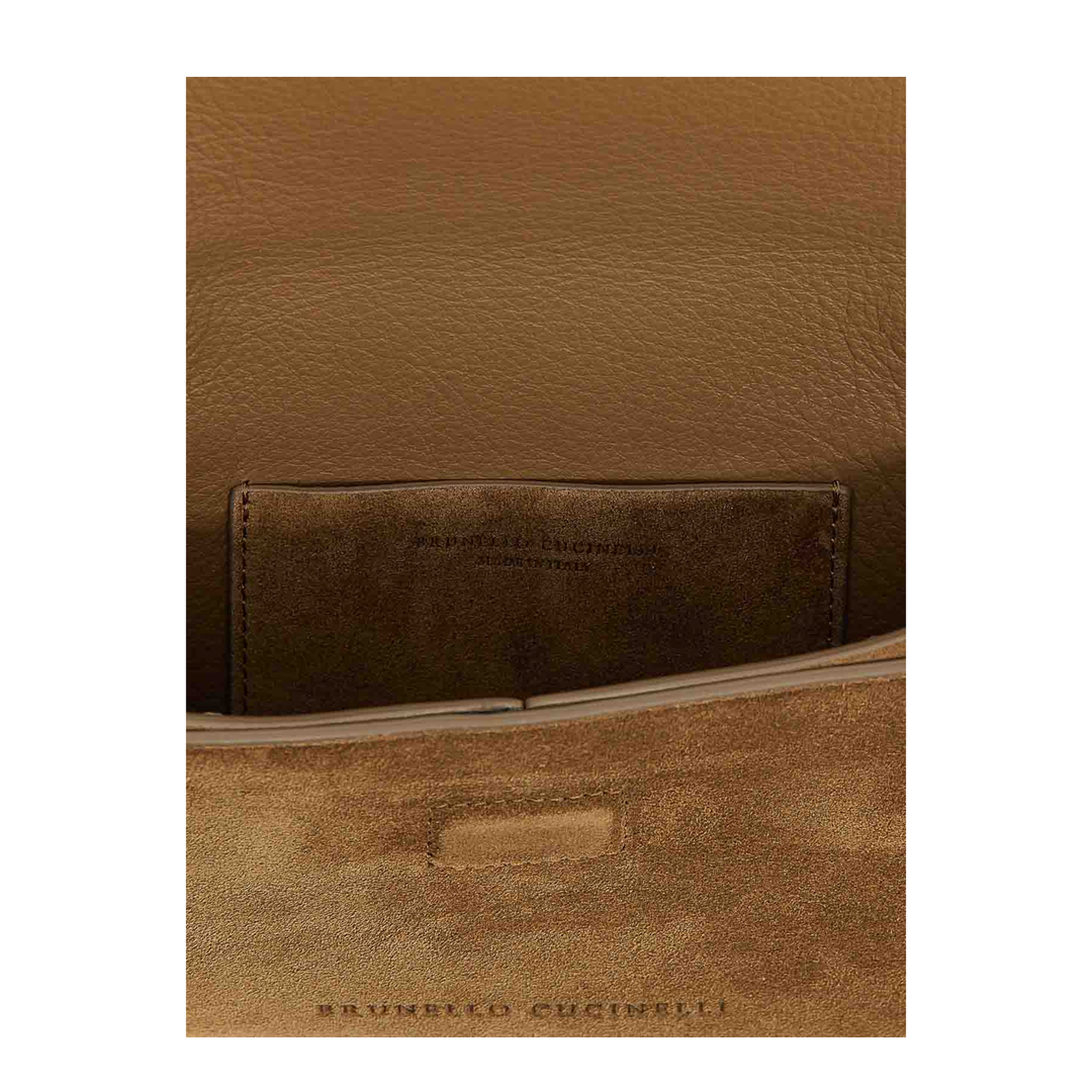 Suede Clutch Bag Brown - Image 4