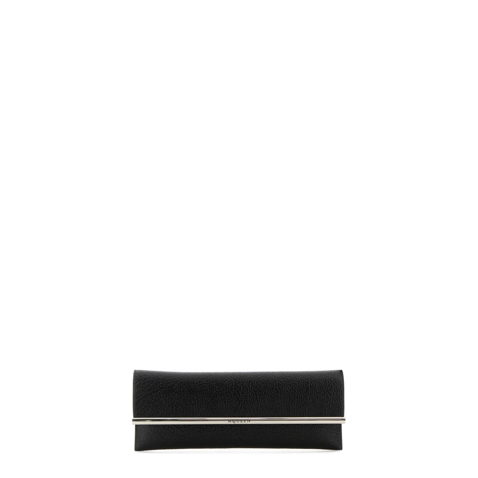 Black Leather Cross B-Long Clutch - Image 1