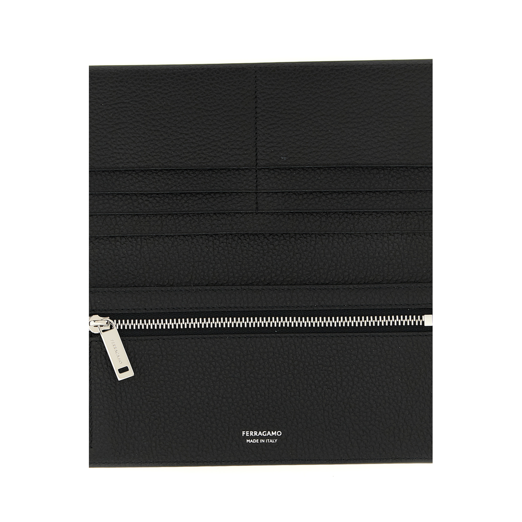 Gancini Grained Calf Leather Wallet - Nero - Image 3