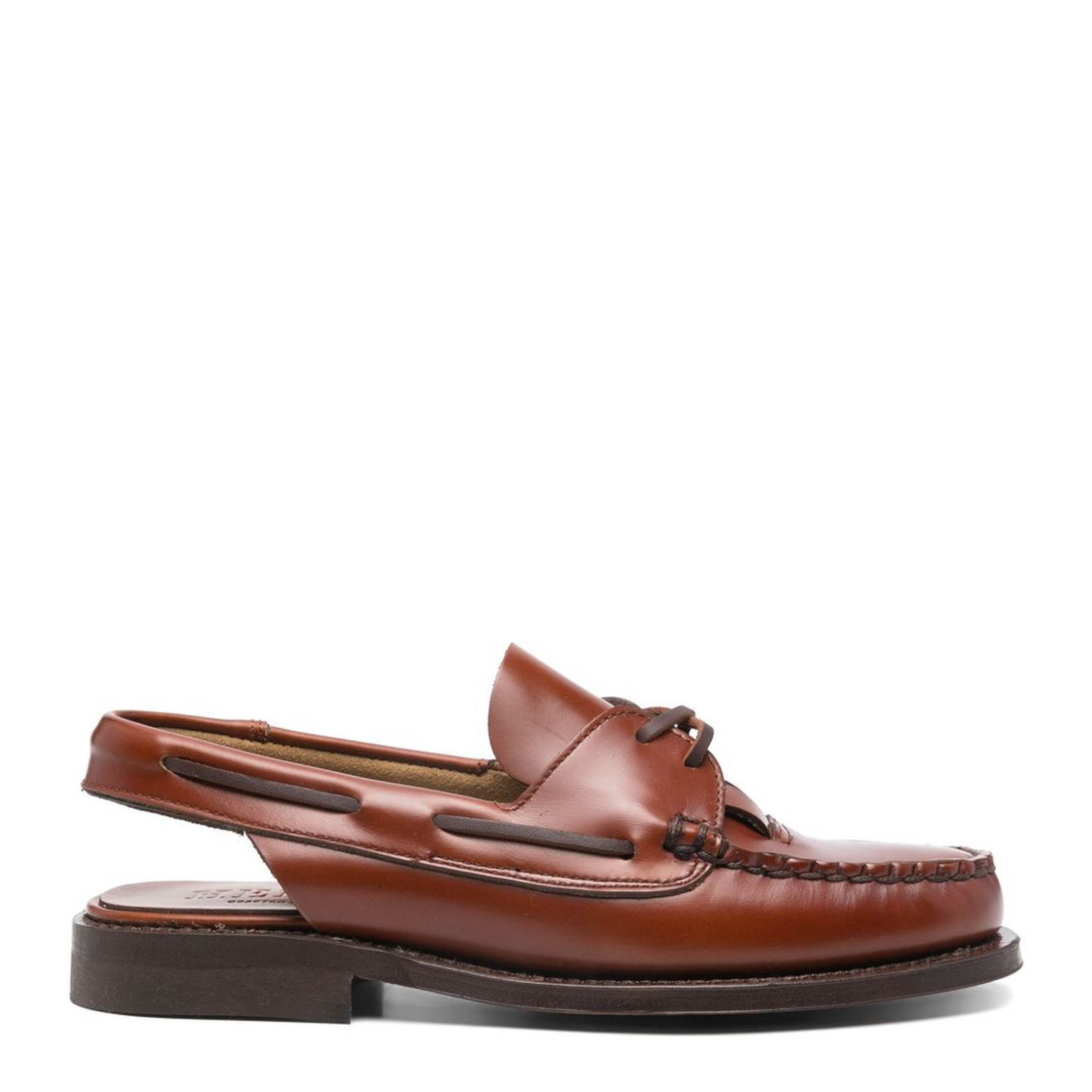 Flat Shoes Leather Brown - Image 1