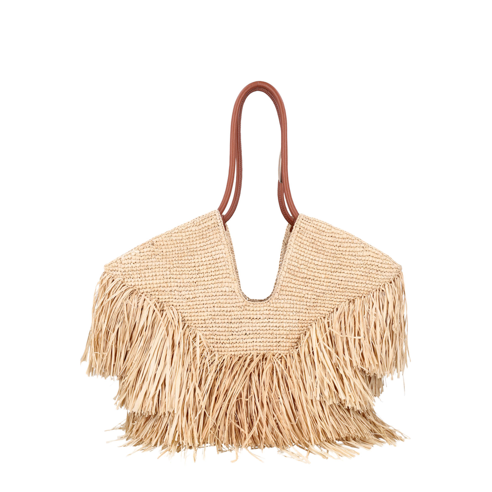 Goldentime Medium Raffia Tote Bag in Natural - Image 4