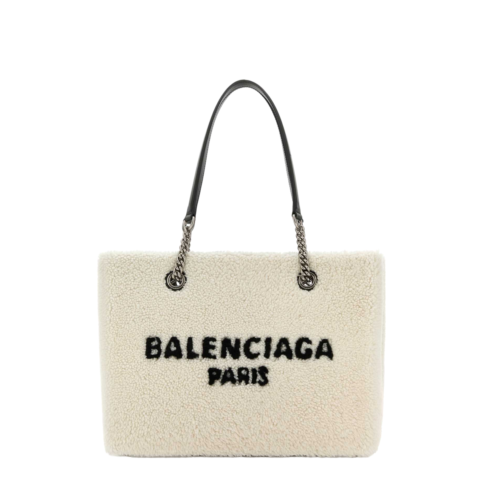 Medium Shearling Handbag - White - Image 1