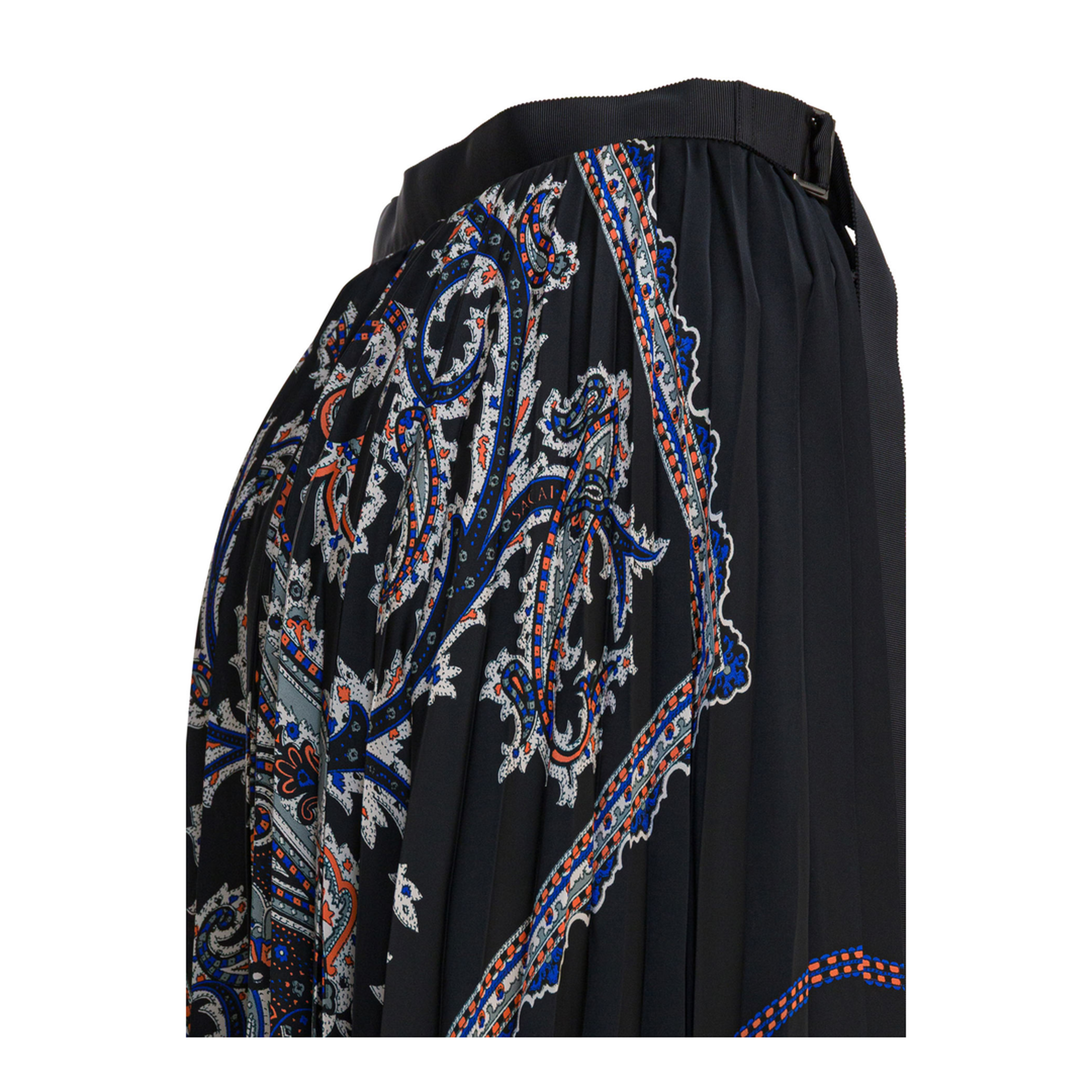 Pleated Skirt With Paisley Print - Image 4