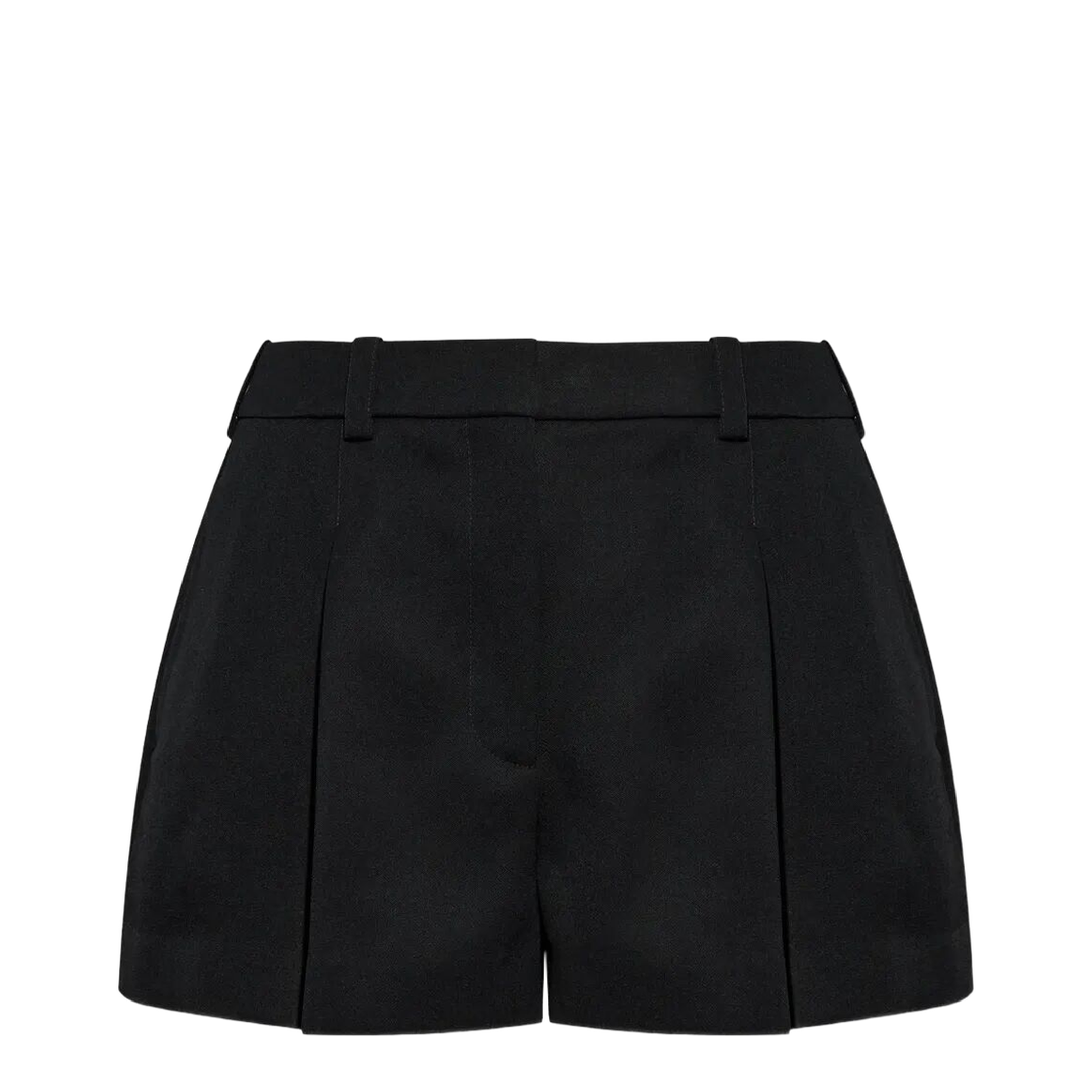 Pleated Wool Shorts - Image 1