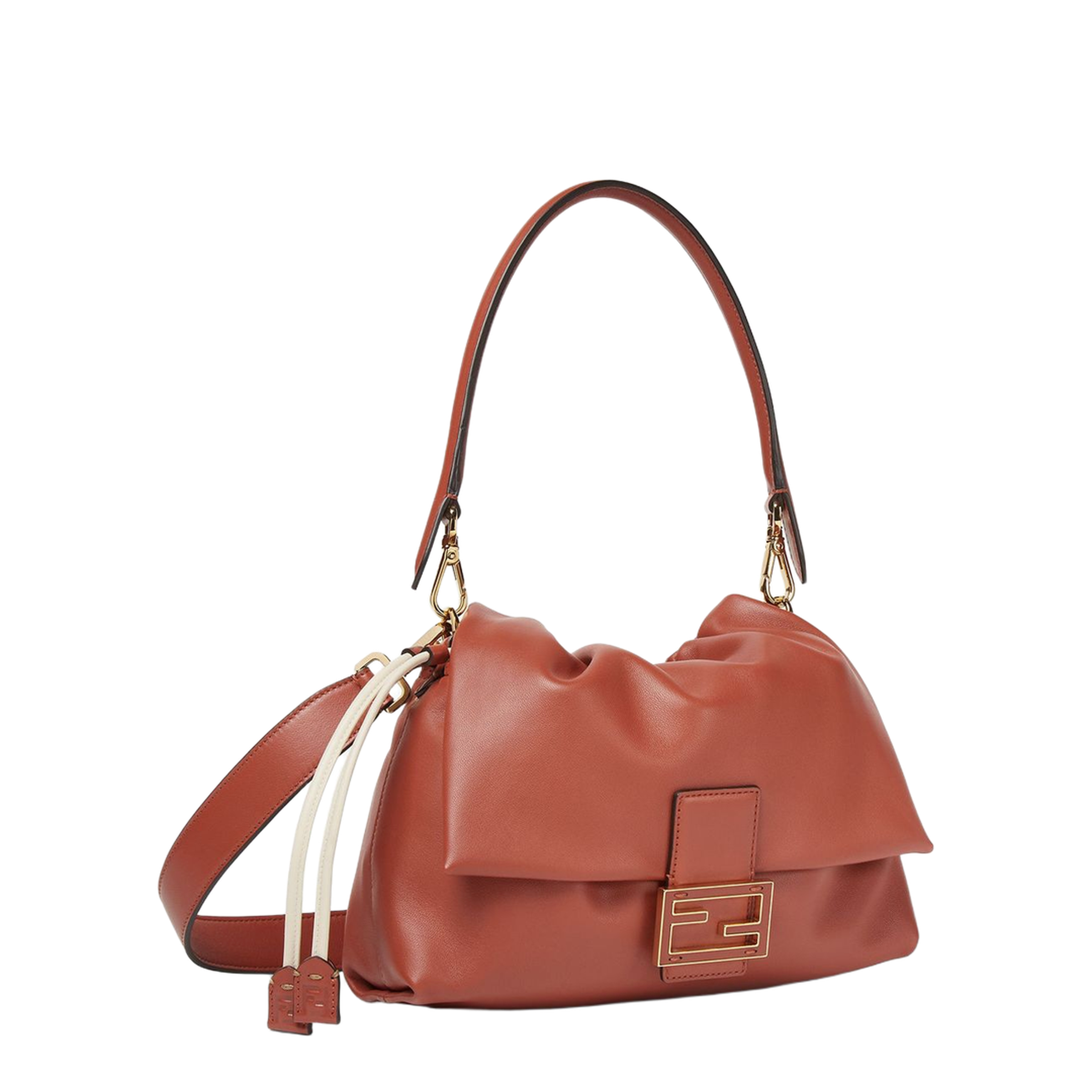 Mamma Baguette Medium Leather Shoulder Bag - Brown - Image 2