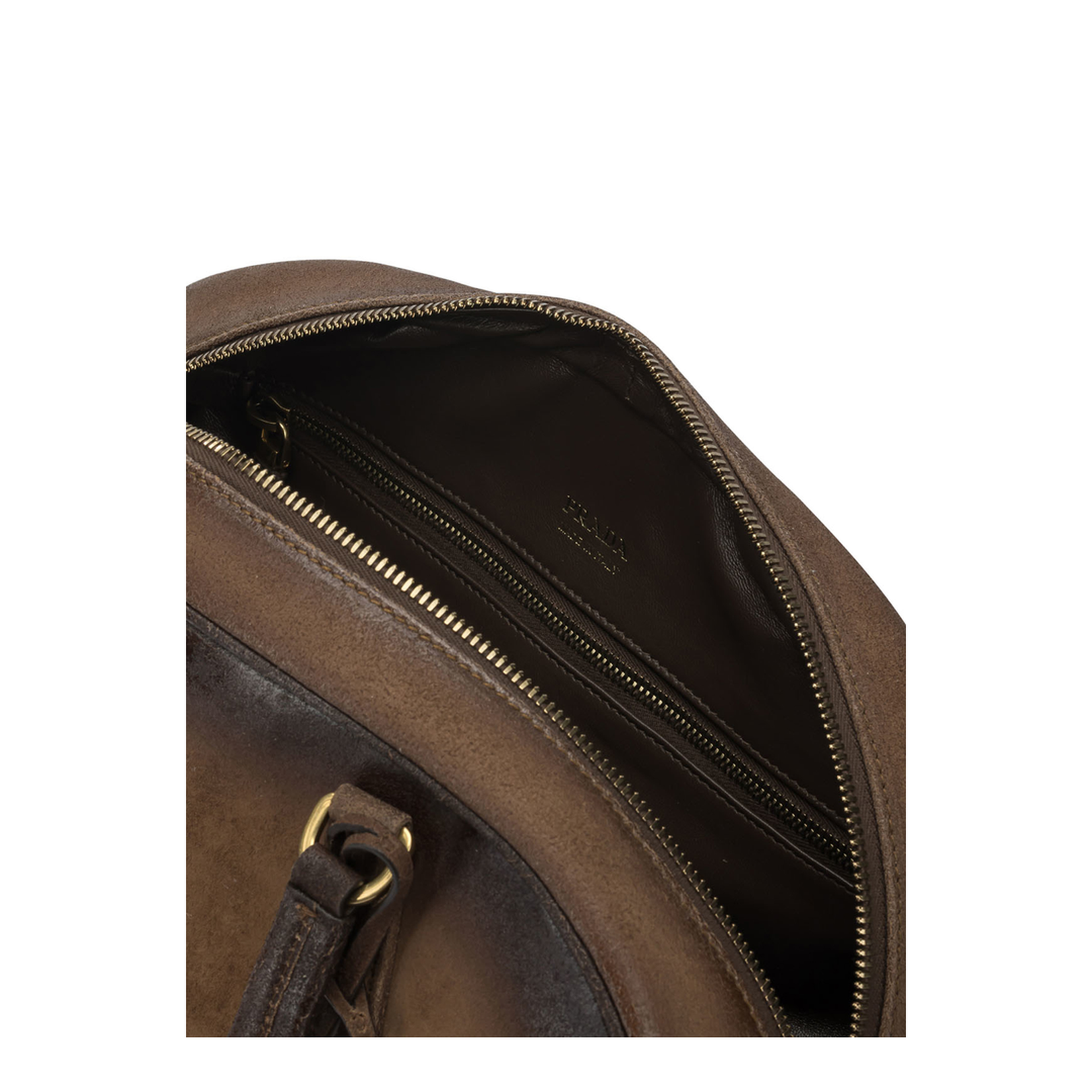 Bowling Medium Suede Handbag - Cocoa Brown - Image 5