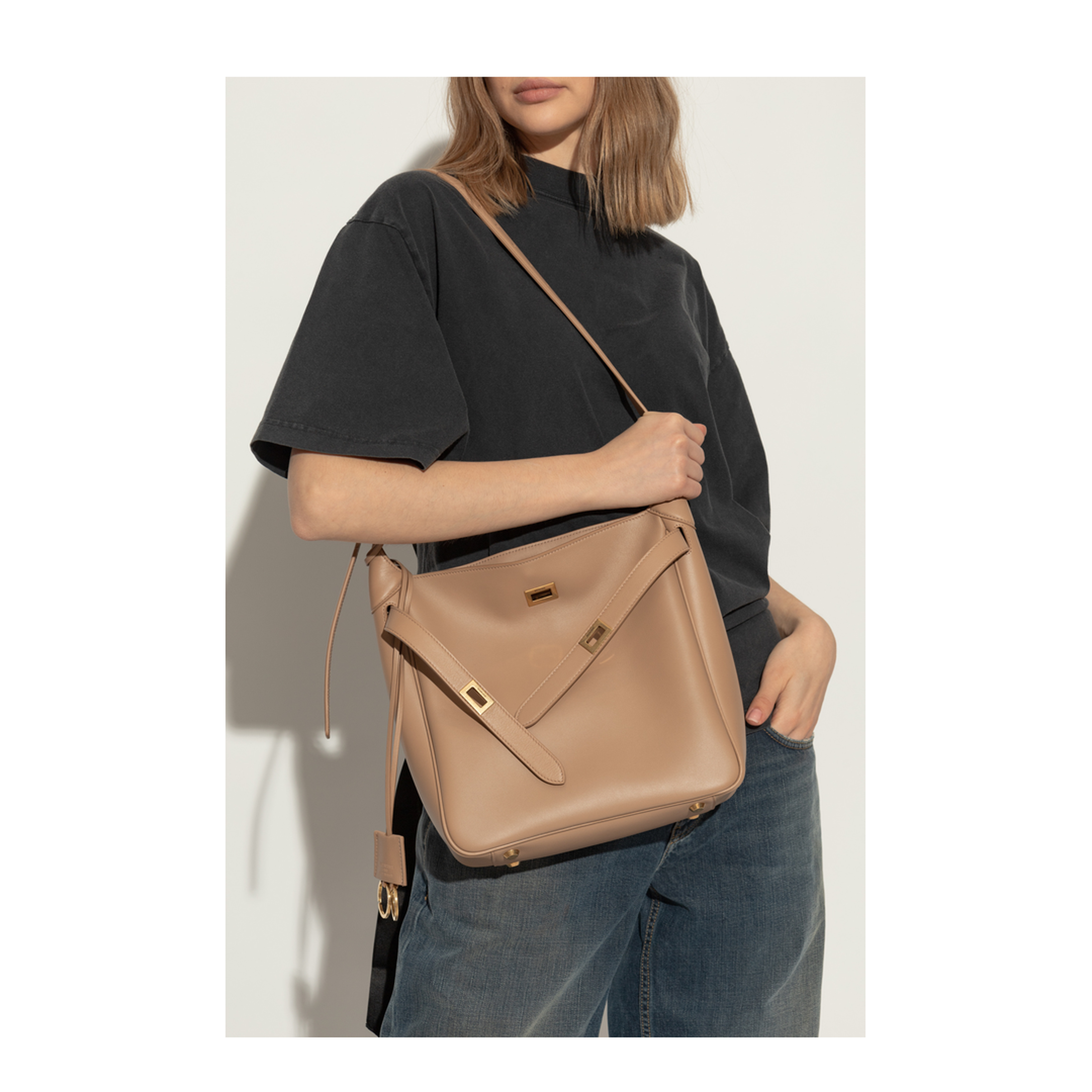 Bel Air Small Calfskin Hobo Bag - Latte - Image 2