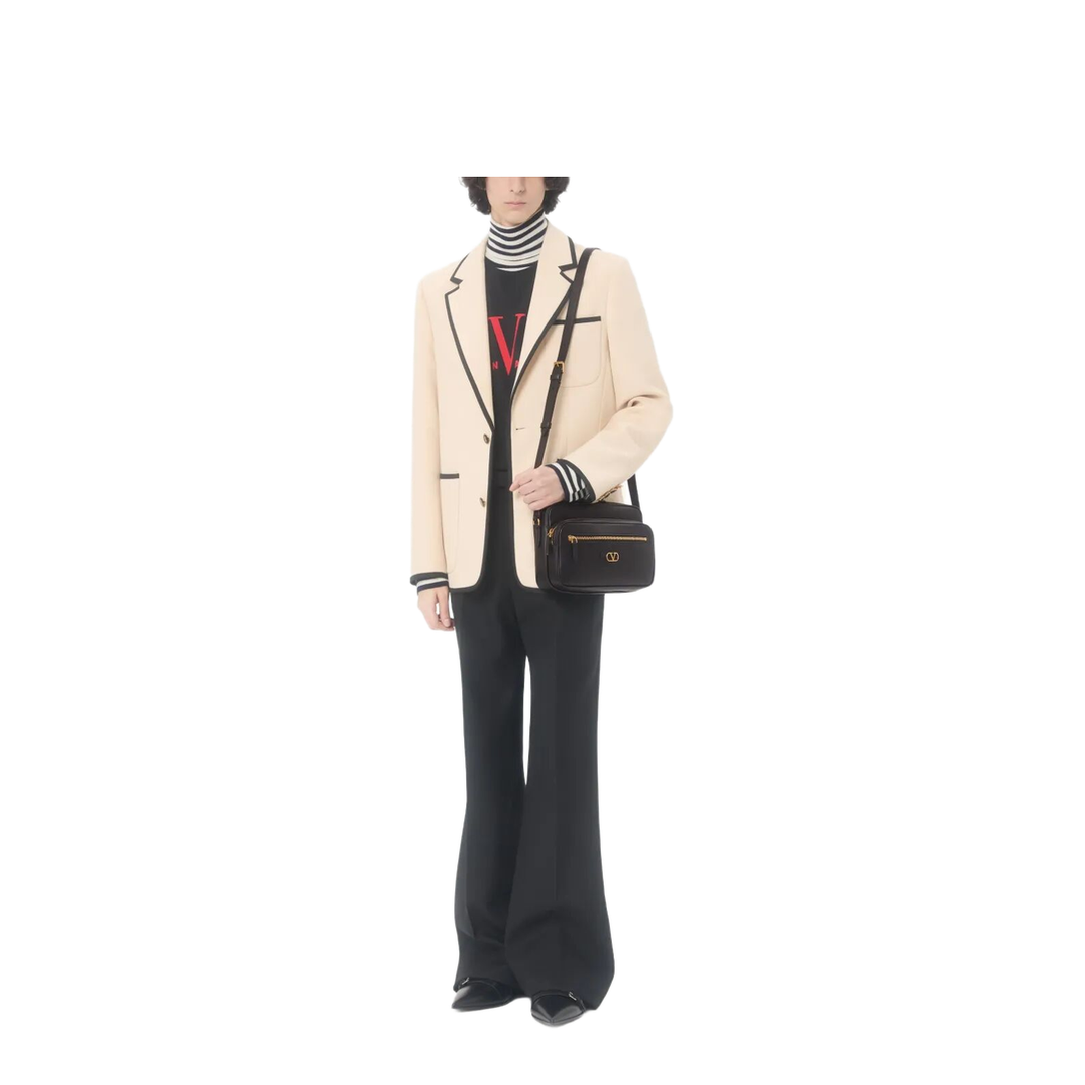Antibes Calfskin Shoulder Bag - Black - Image 5
