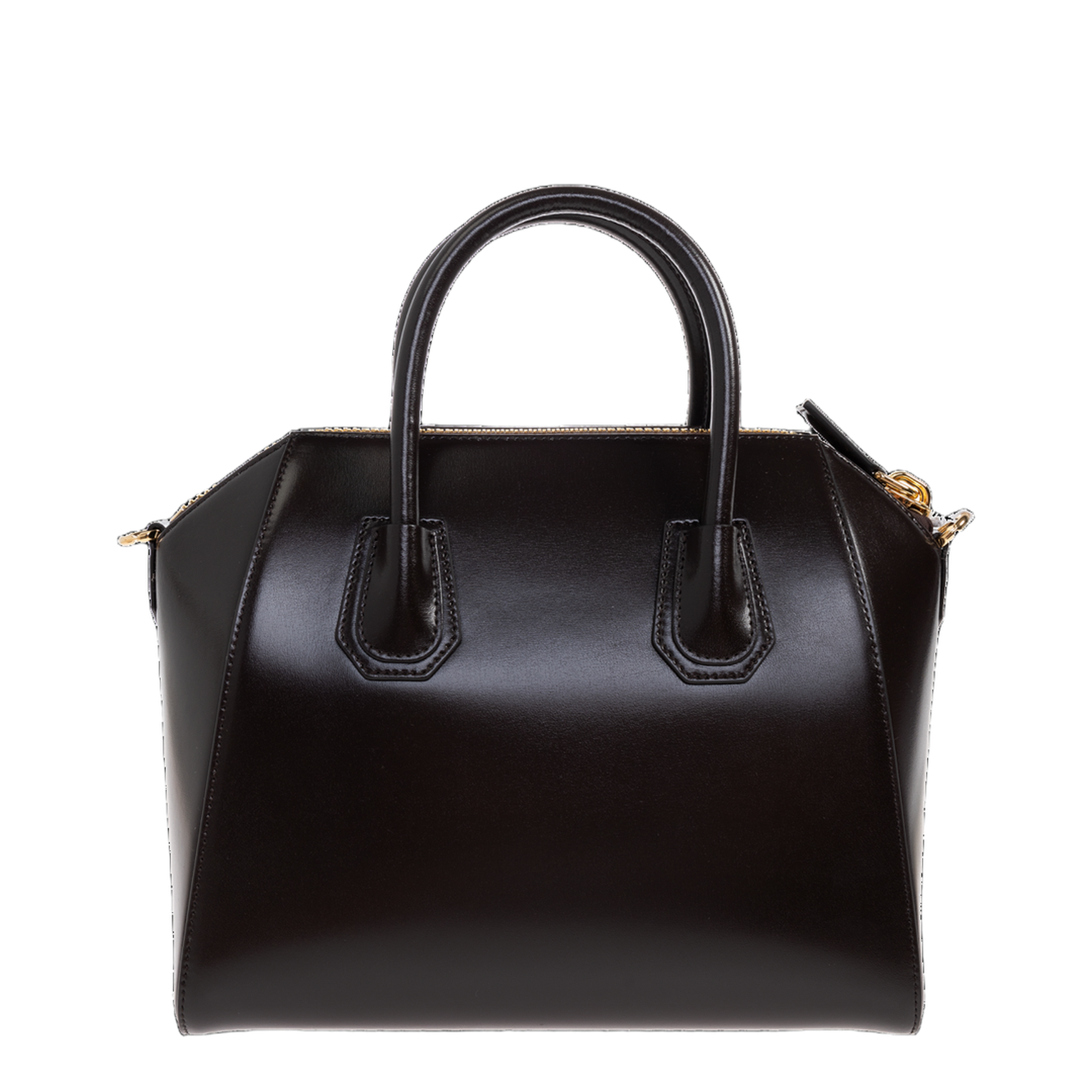 Antigona Small Leather Handbag - Brown - Image 3