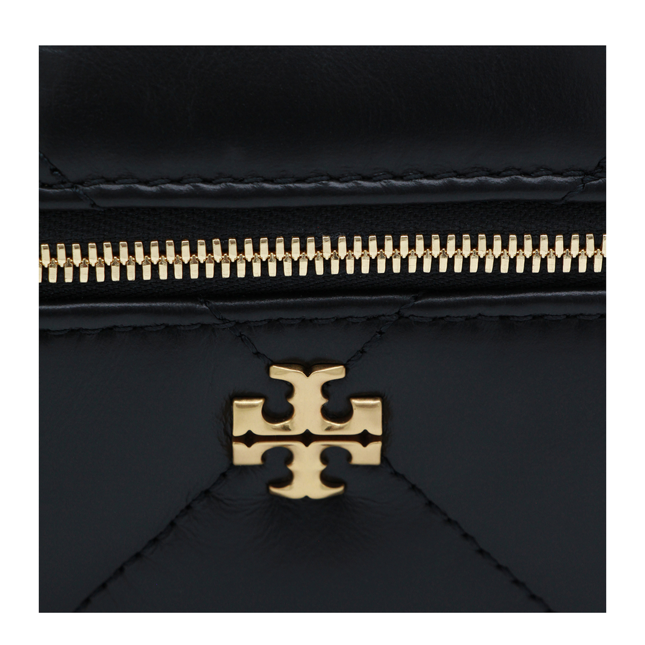 Kira Diamond Quilt Vanity Case - Black - Image 8
