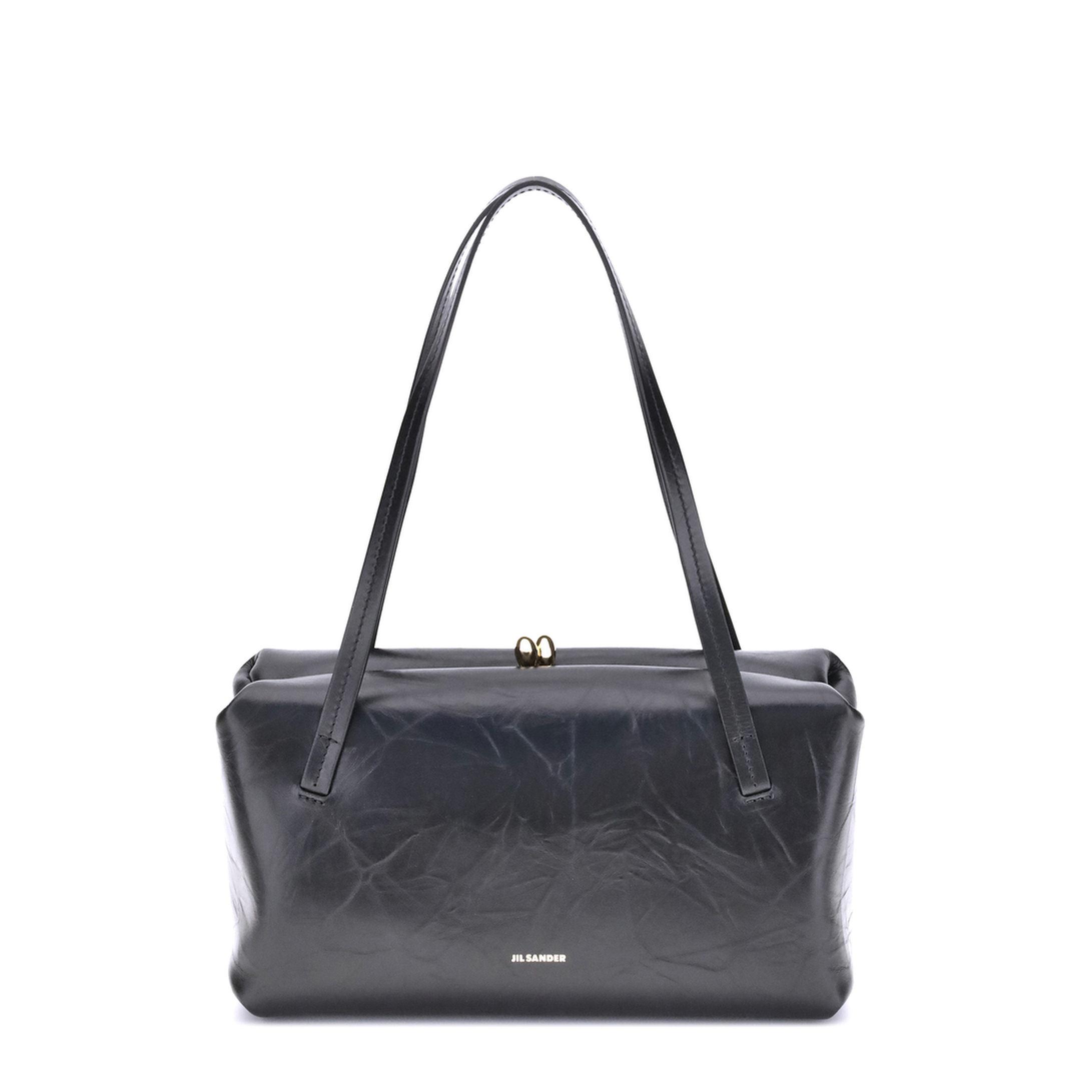 Goji Pillow Small Calf Leather Bag - Black - Image 1