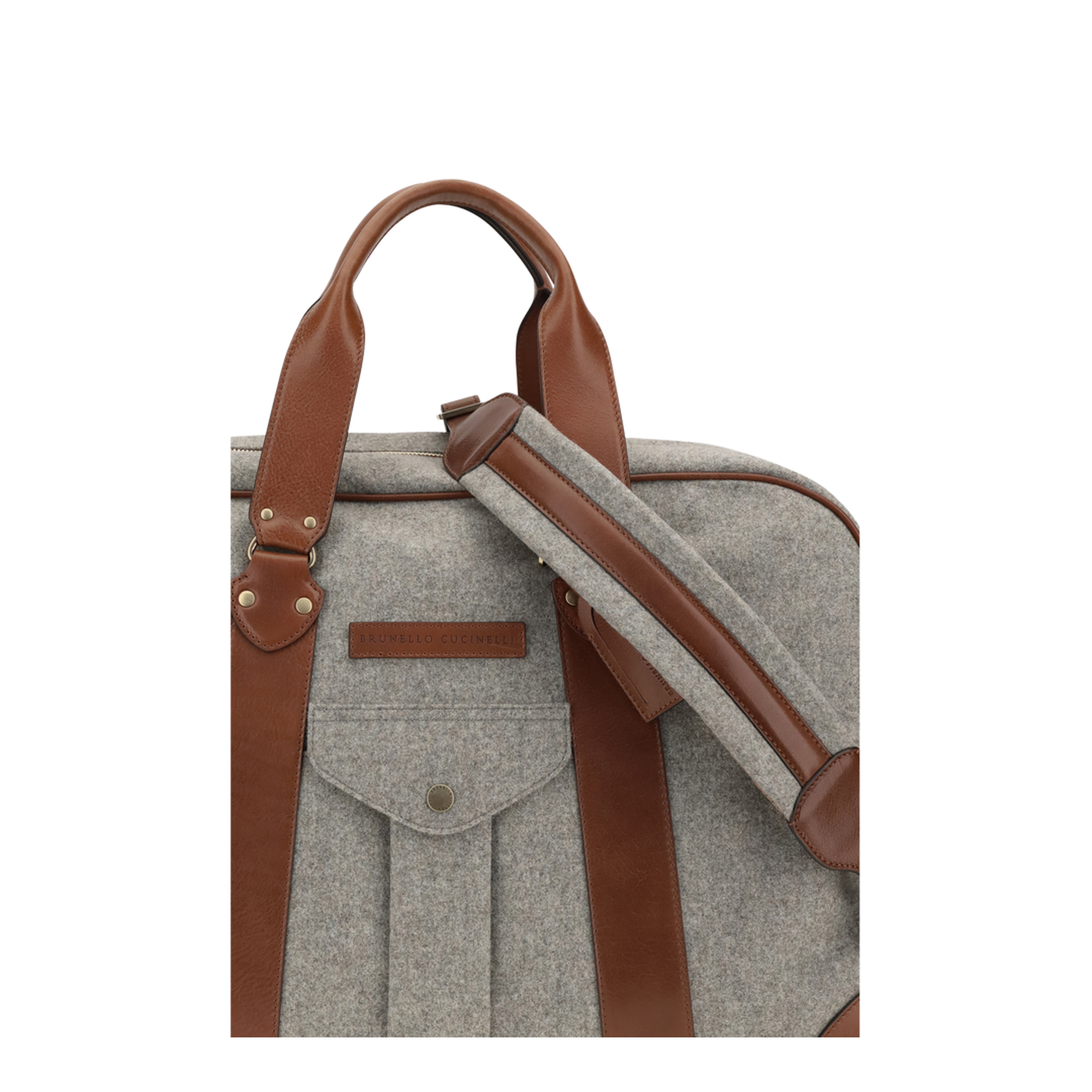 Street Bag One Size Wool Travel Bag - Beige - Image 4