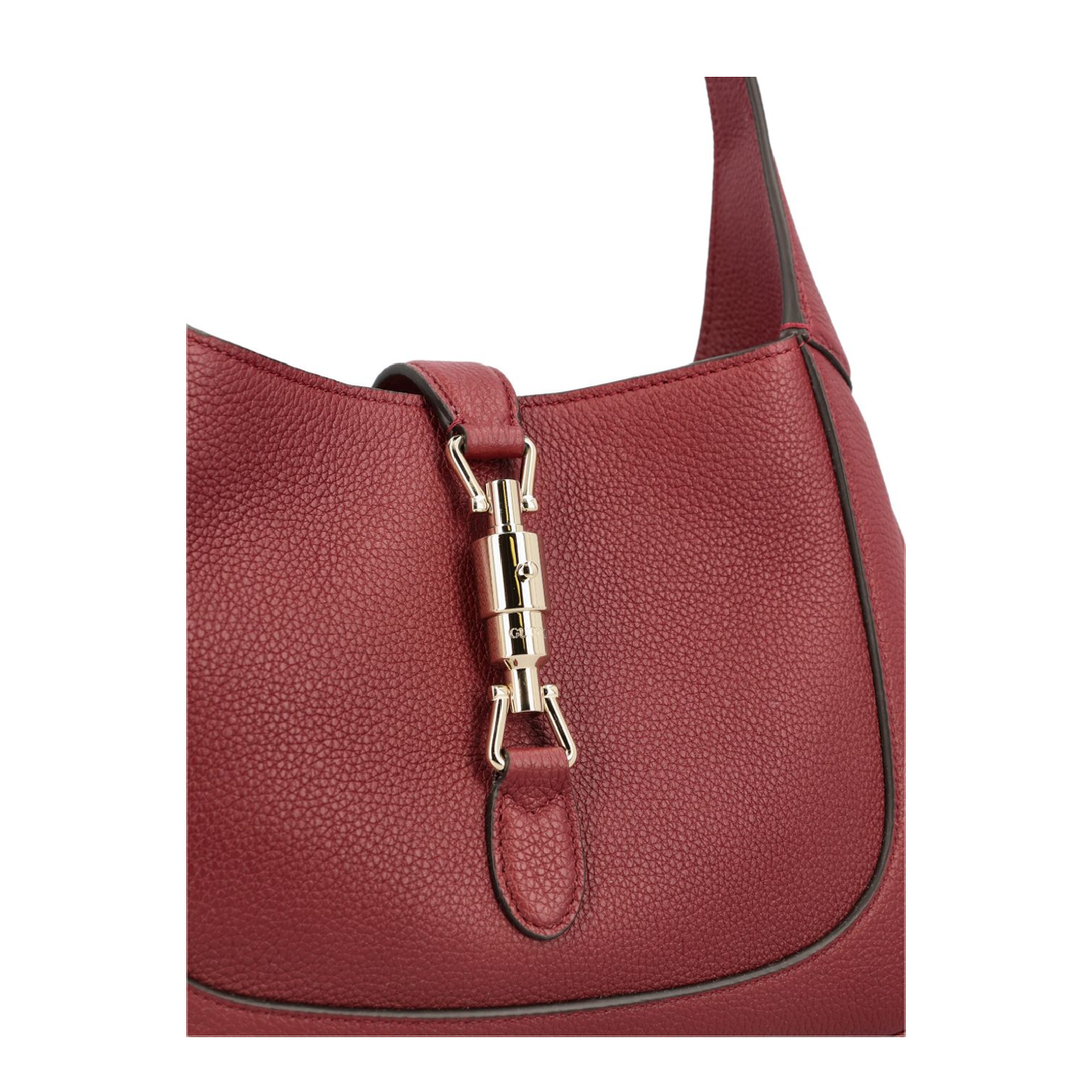 Jackie 1961 Medium Natural Grain Shoulder Bag - Rosso Ancora - Image 2