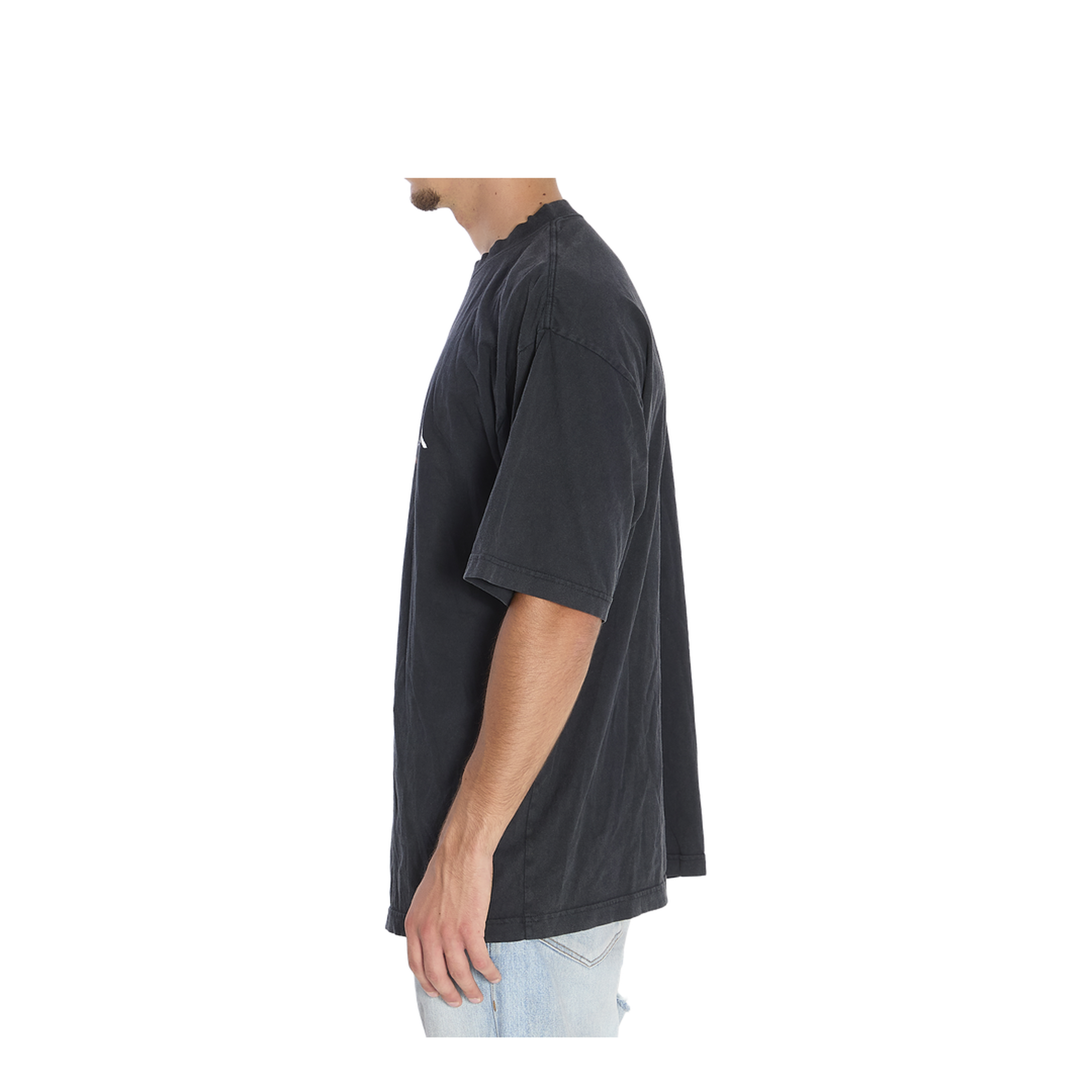 Bb Icon Stencil T-shirt Medium Fit in Faded Black - Image 3