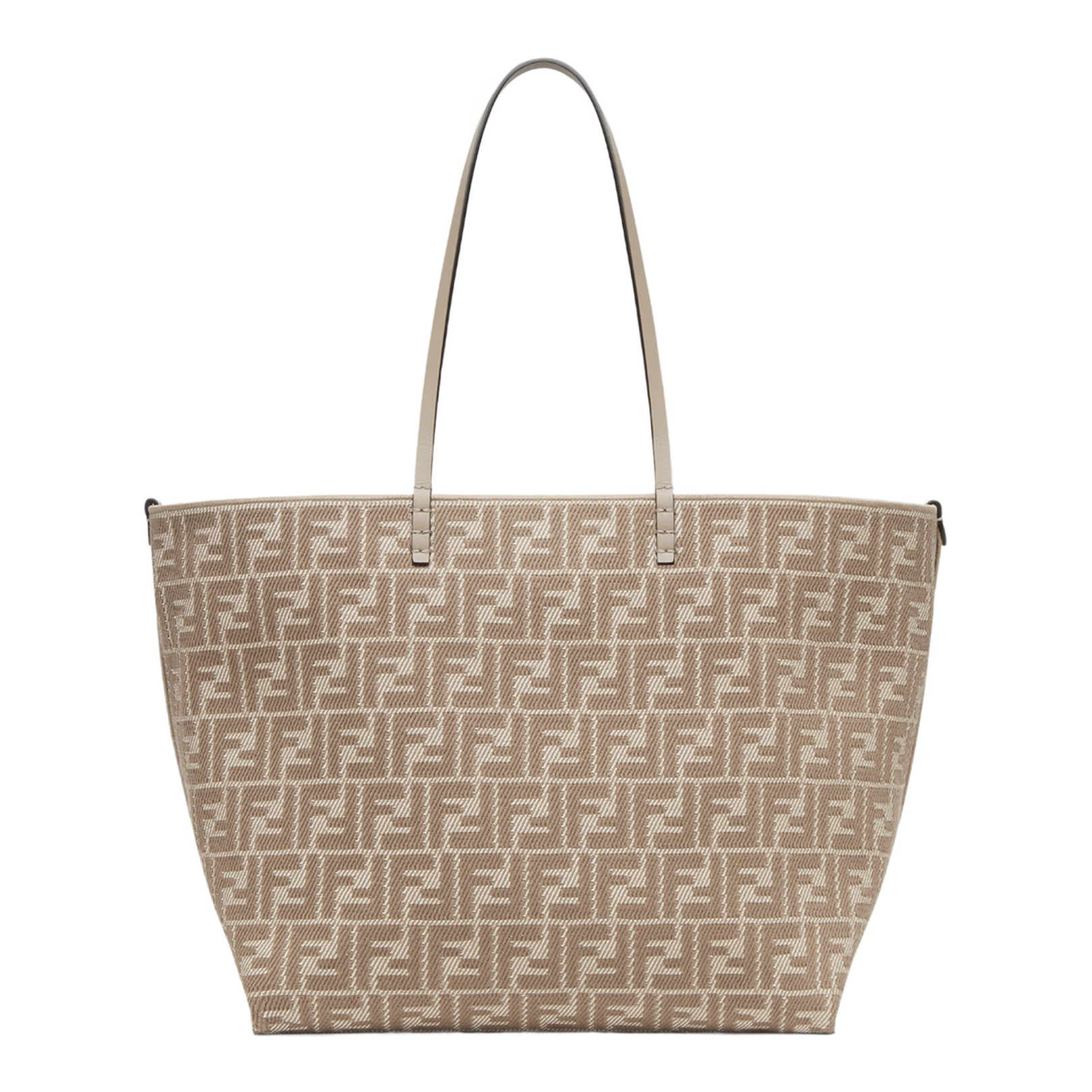 Roll Large Canvas Shopper Bags - Beige - Image 3