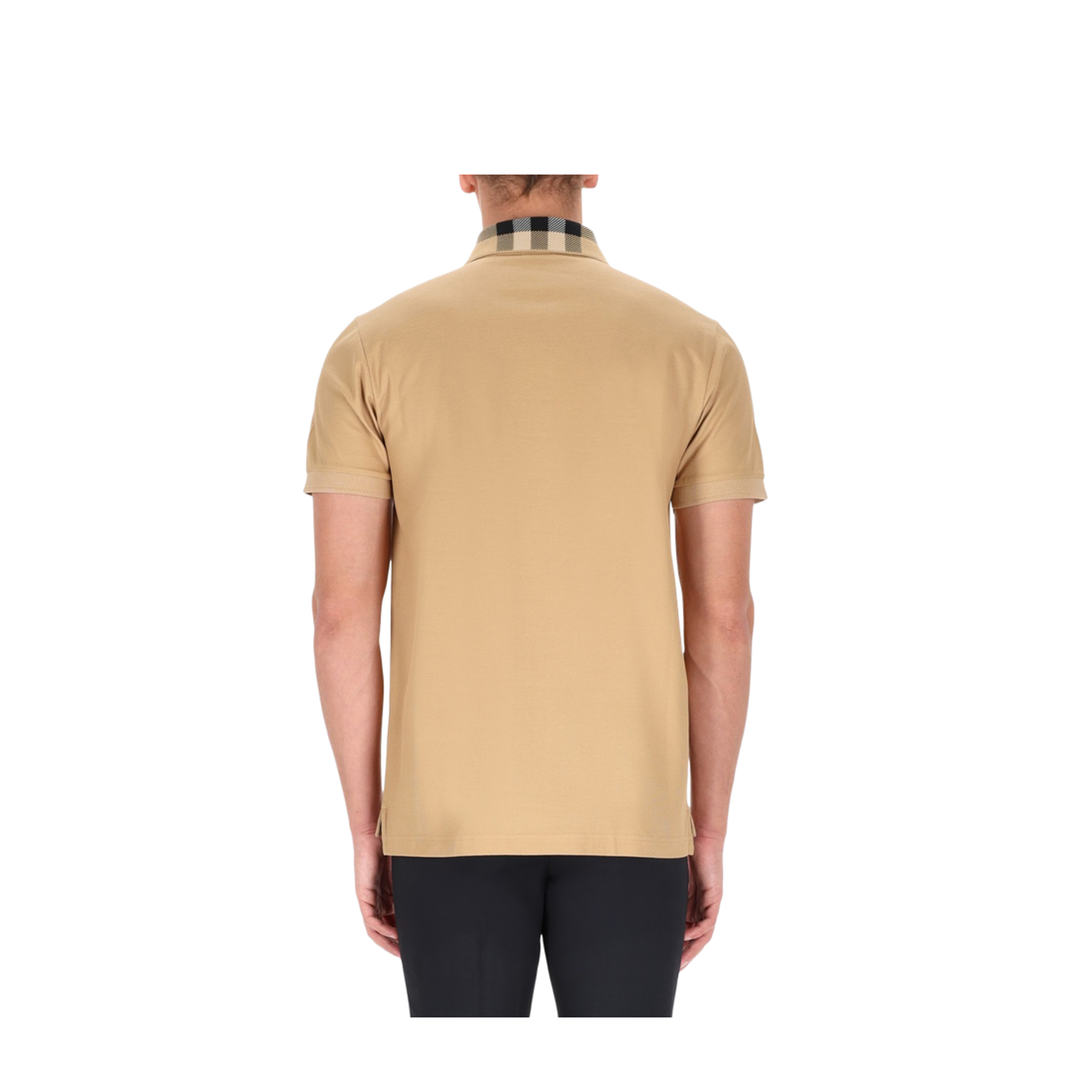 Check Collar Cotton Polo Shirt - Image 5