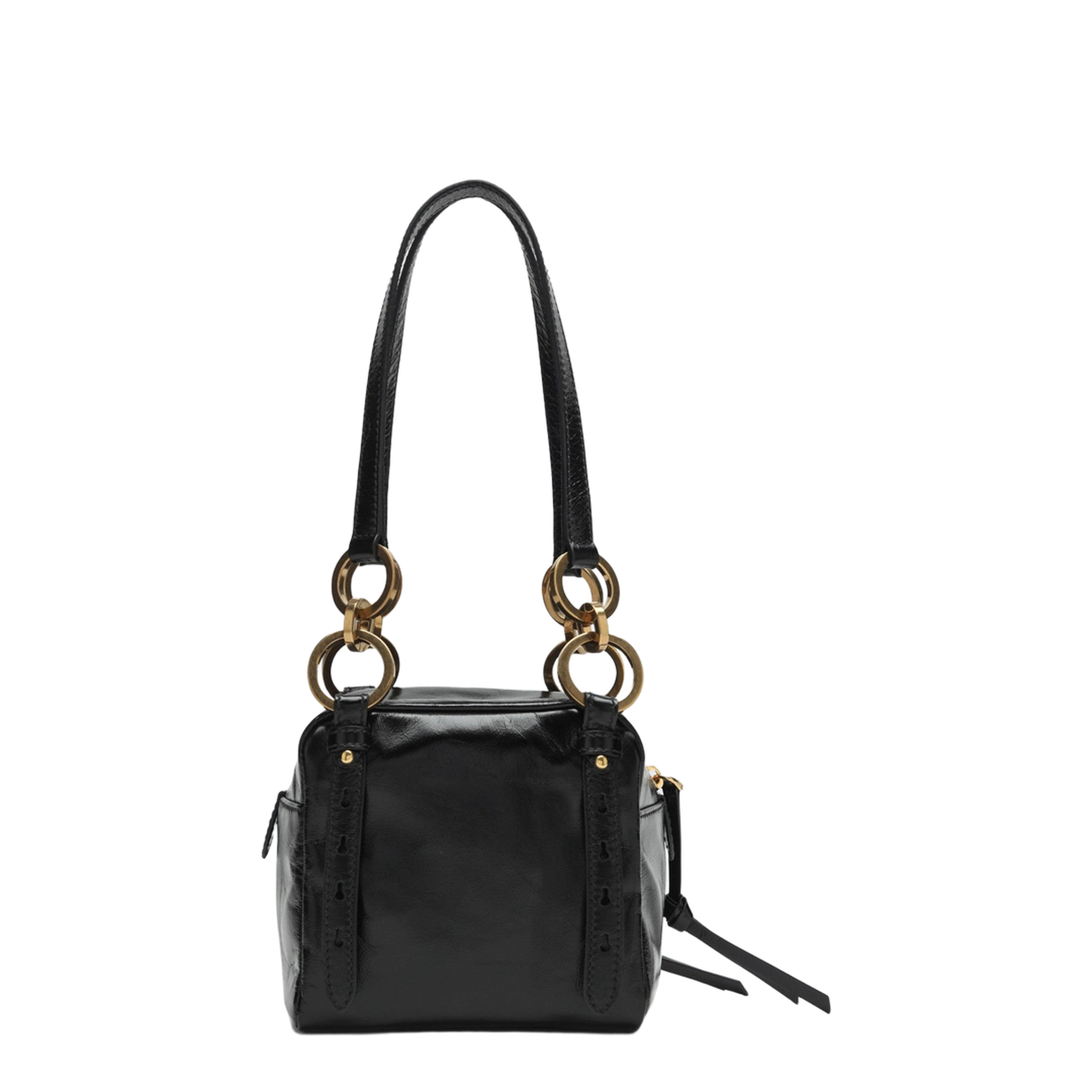 Mini Calfskin Top-handle Bag - Black - Image 2