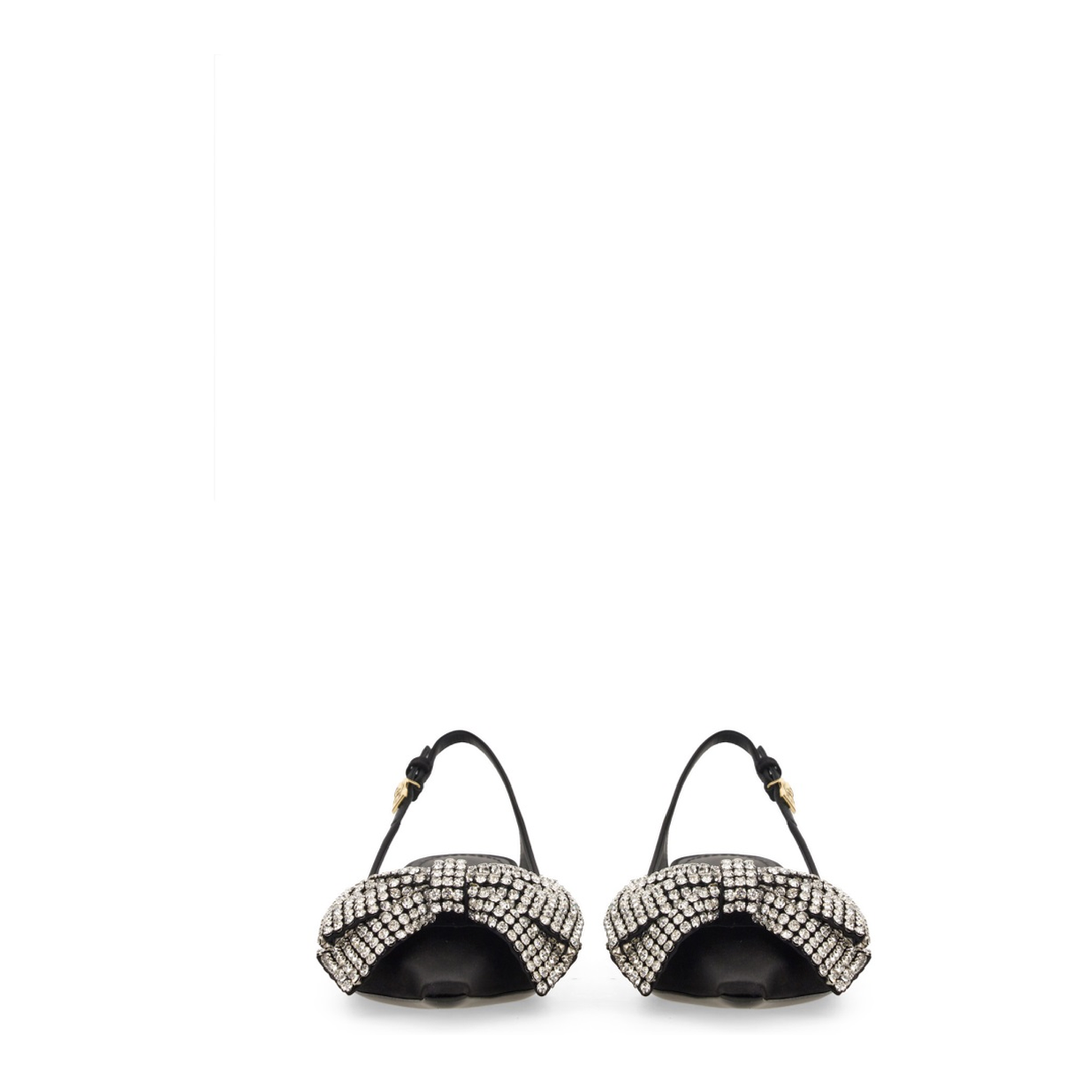 Satin Sling-Back with Rhinestone Embroidery - Image 4