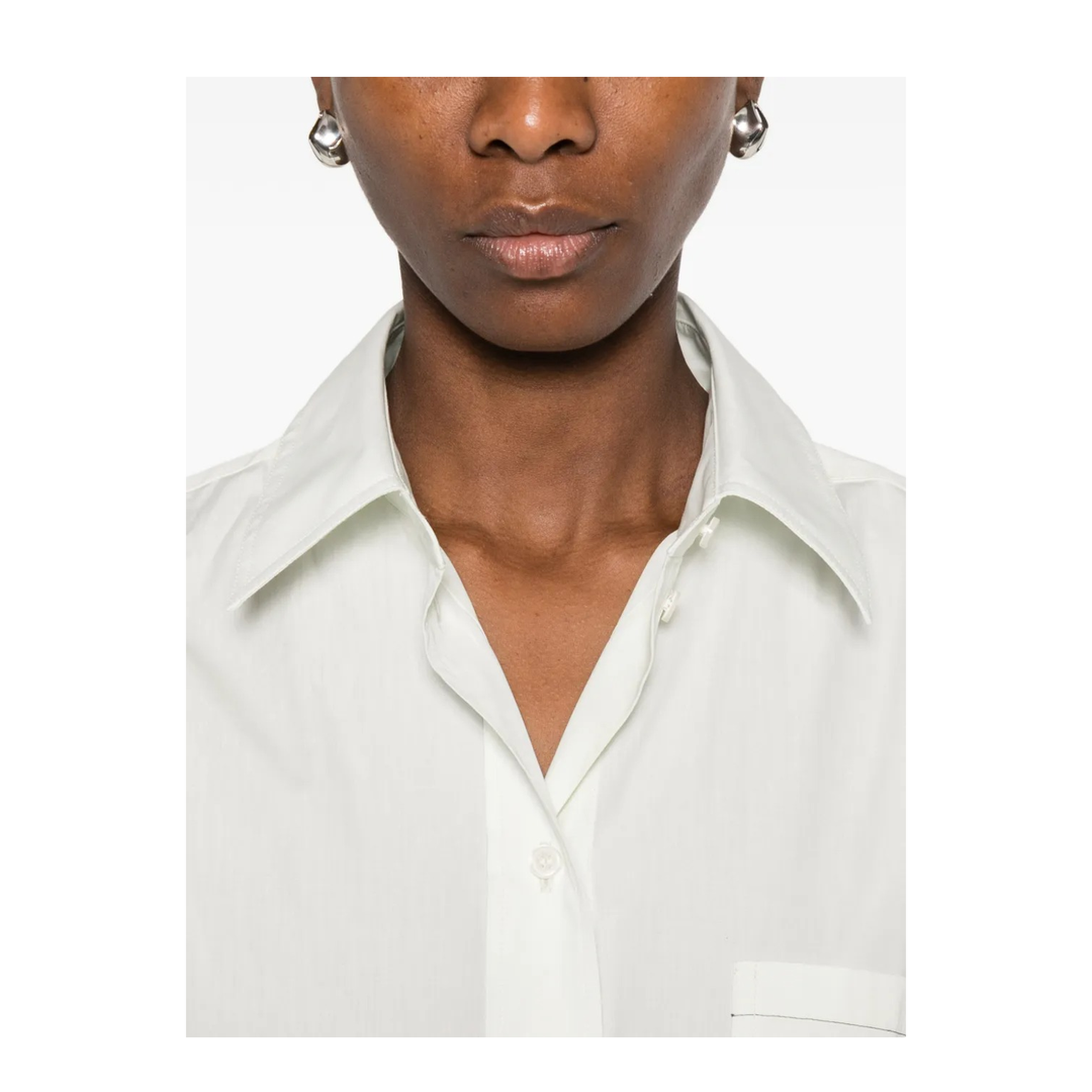 Embroidery Cropped Shirt - Image 3