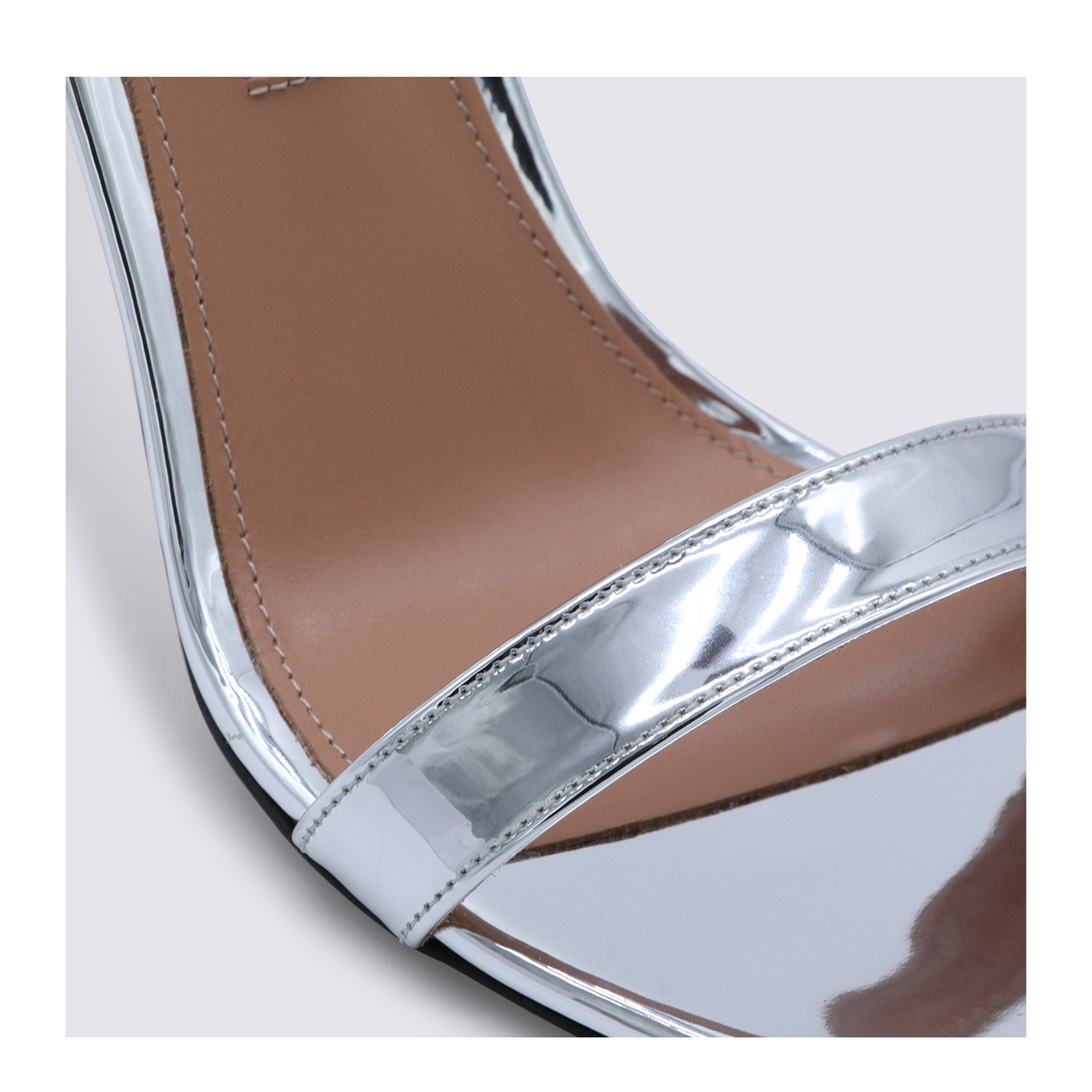 So Nude 85 Silver Sandals - Image 8