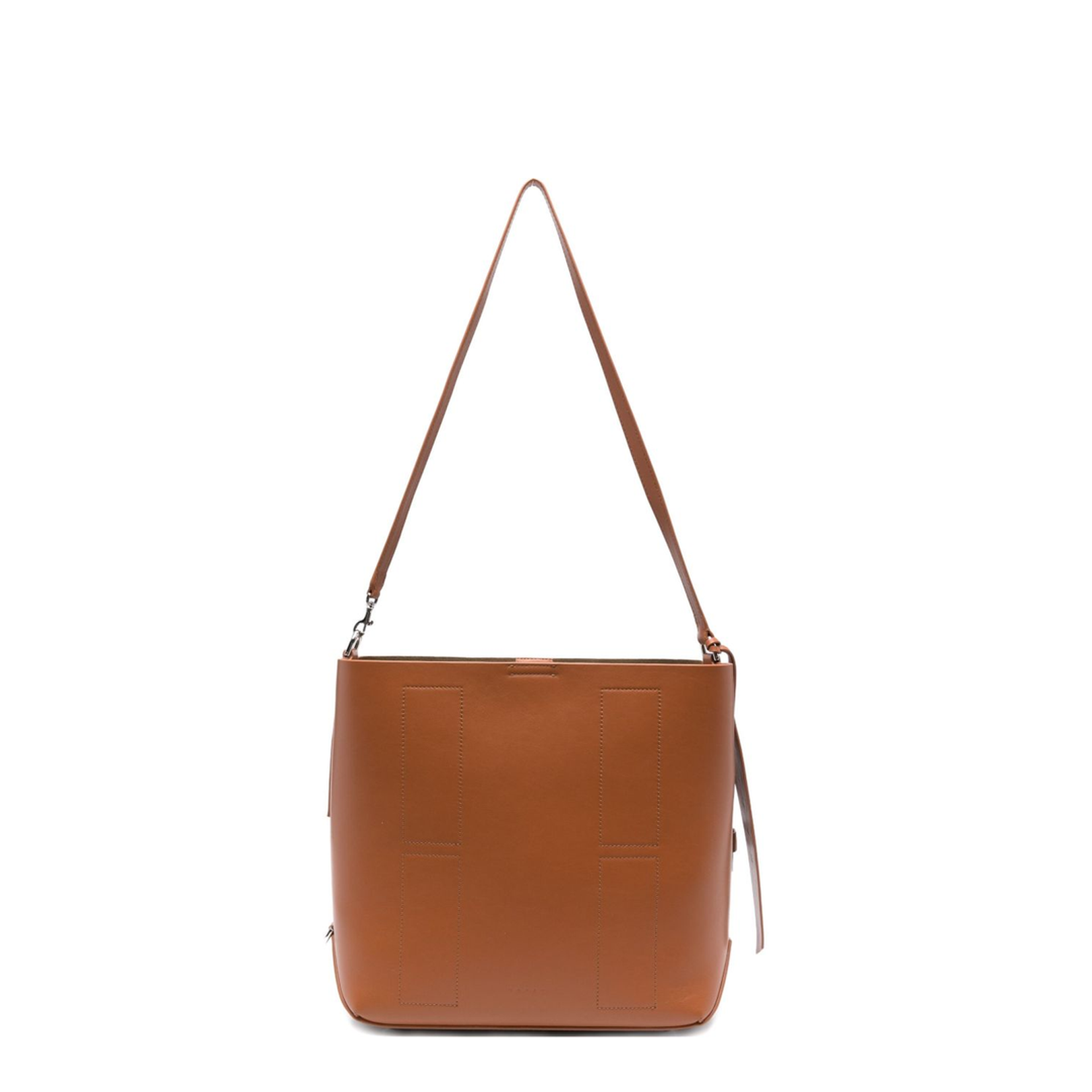 Hogan Hocket Medium Calf Leather Hobo Bag - Brown - Image 1