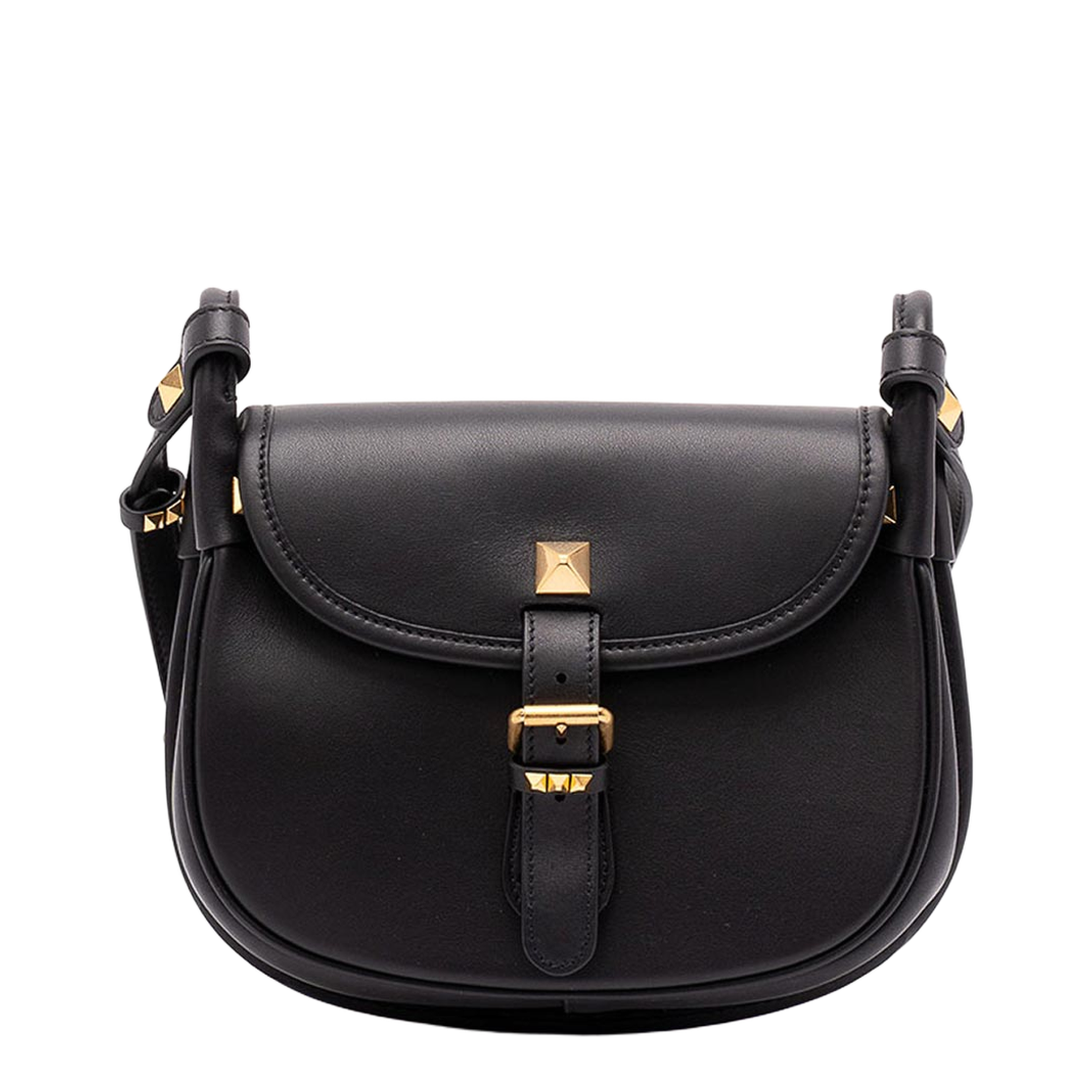 Flâneuse Small Leather Shoulder Bag - Black - Image 3