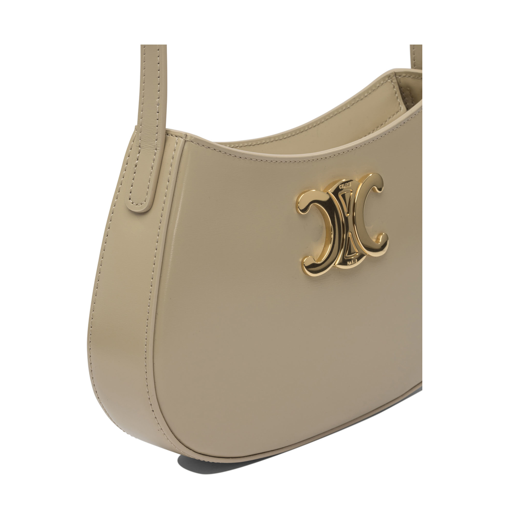 Medium Tilly Bag in Shiny Calfskin - Beige - Image 3