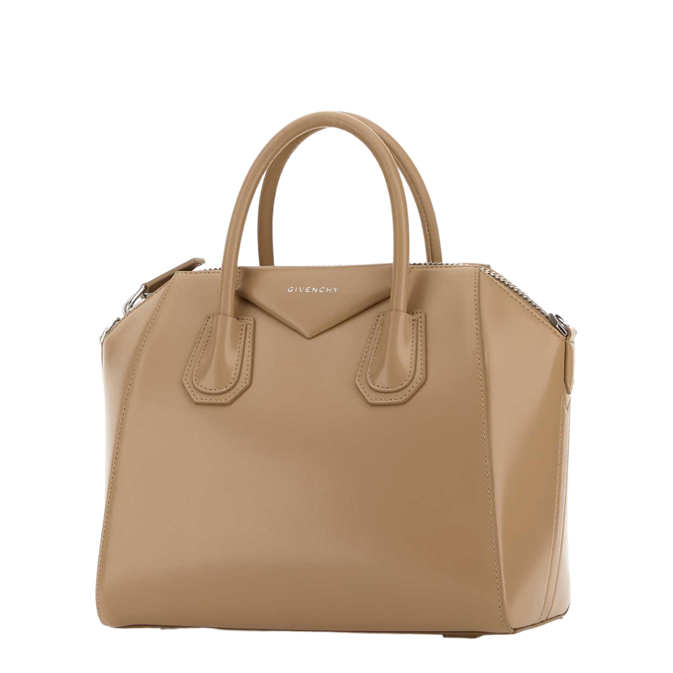 Antigona Small Box Leather Handbag - Sand - Image 2