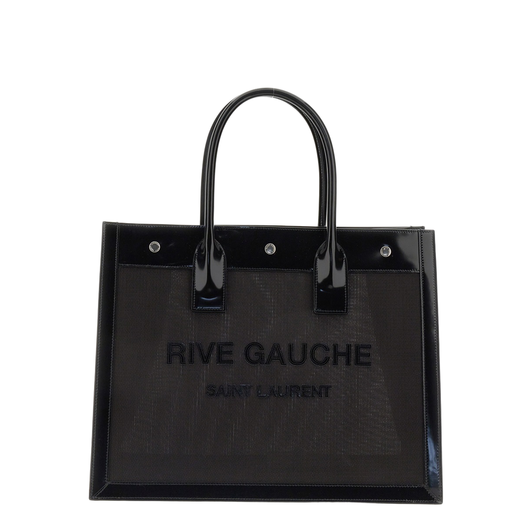 Rive Gauche Calfskin Tote - Black - Image 1