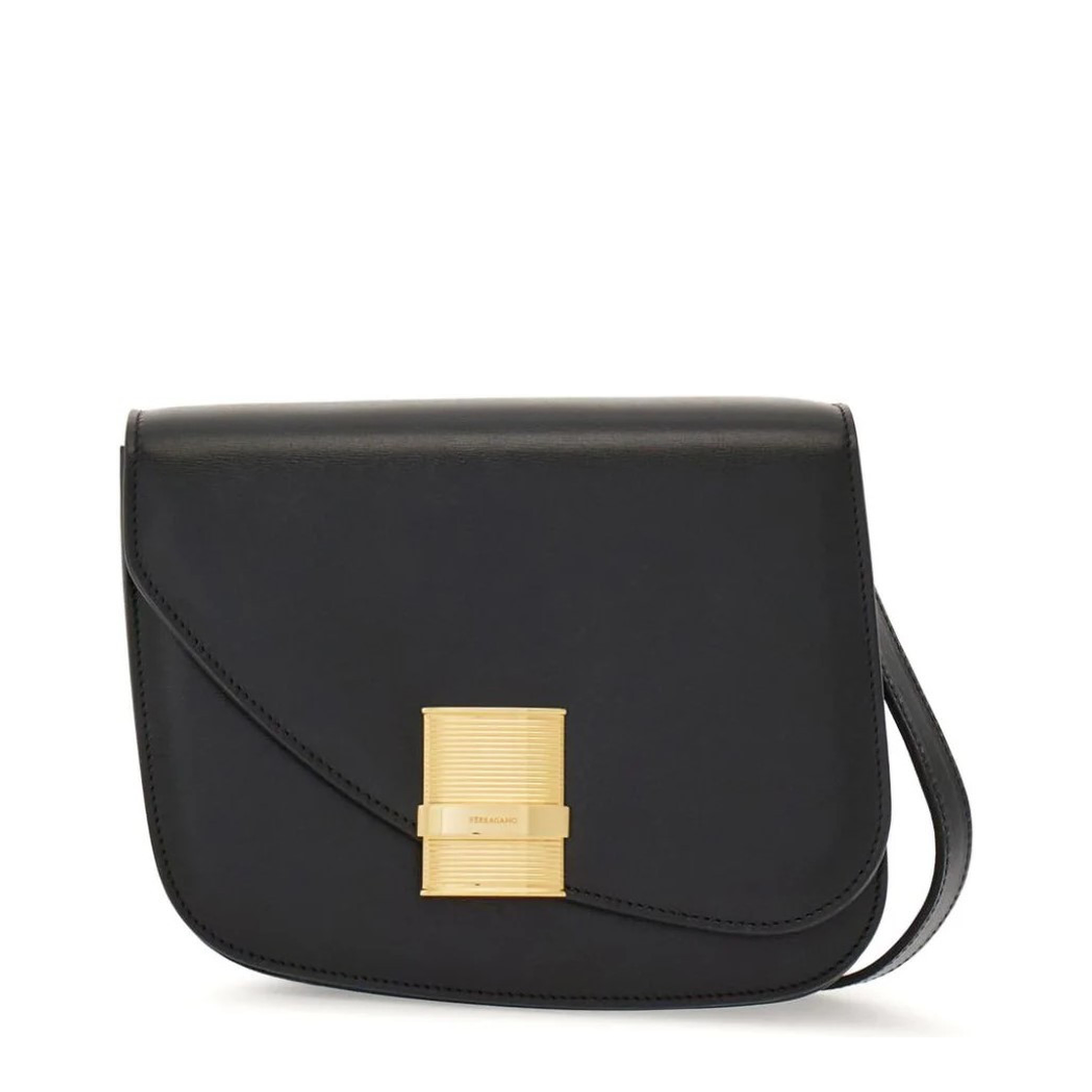 Fiamma Small Calfskin Crossbody Bag - Black - Image 1