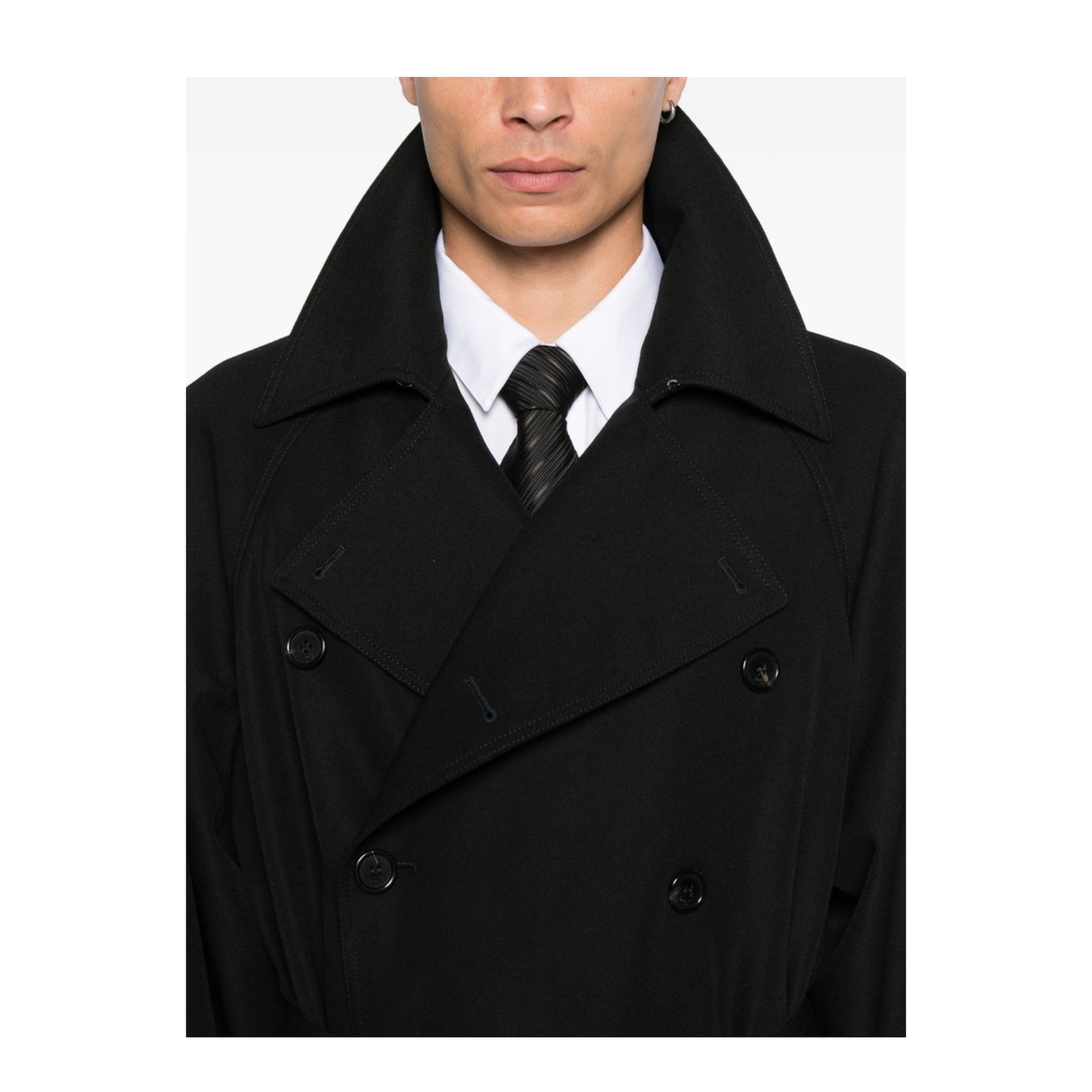 Long Wool Coats - Black - Image 3