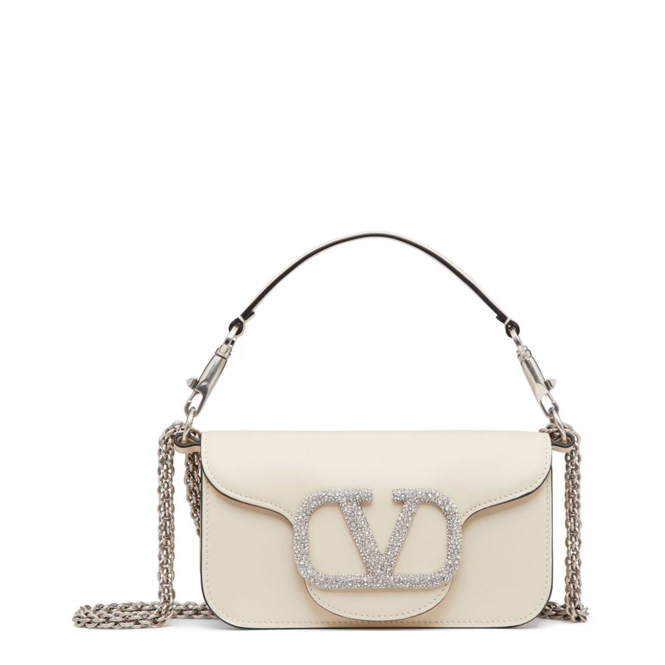 Locò Small Calfskin Shoulder Bag - Light Ivory - Image 1