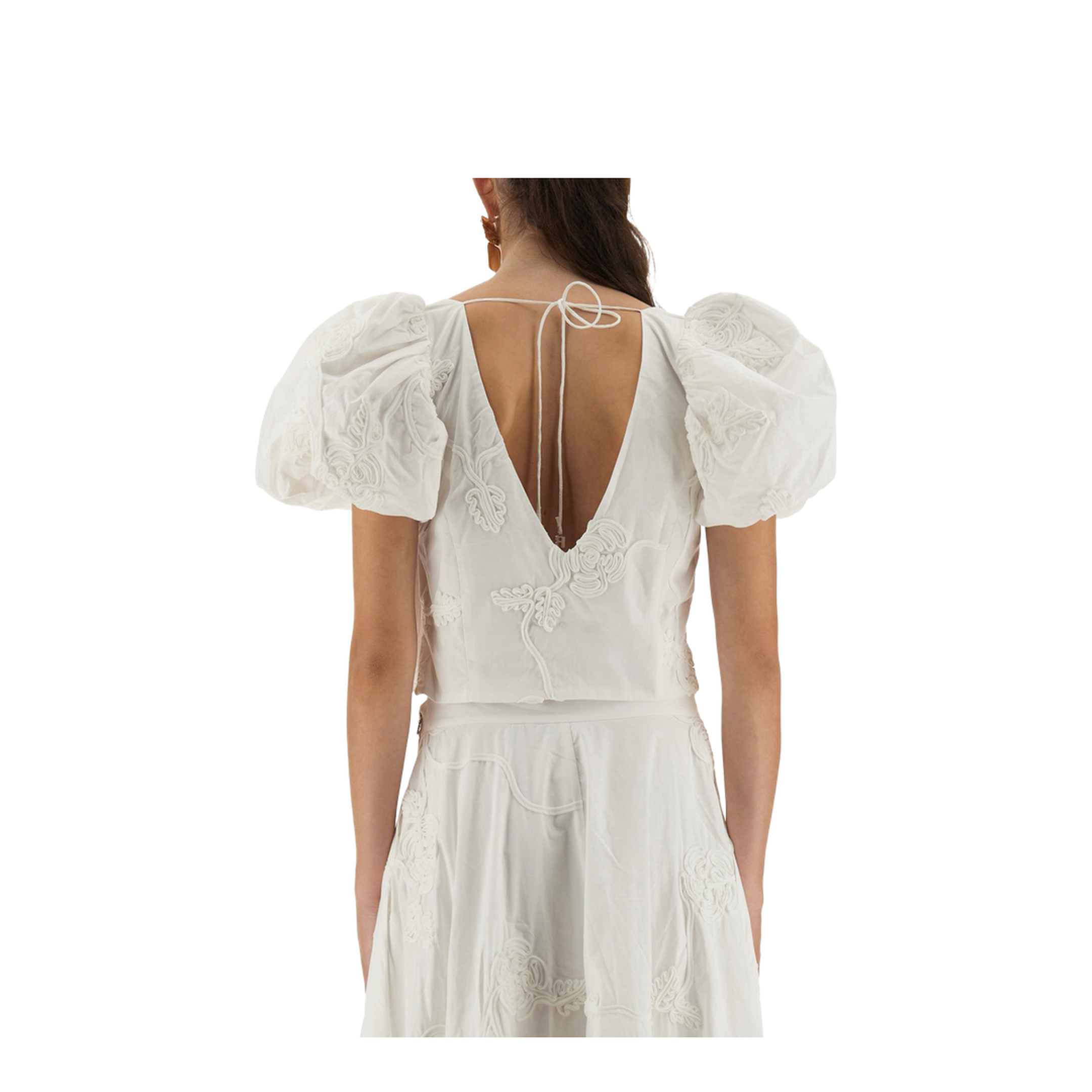 Cotton Top with Puff Sleeves - Image 3