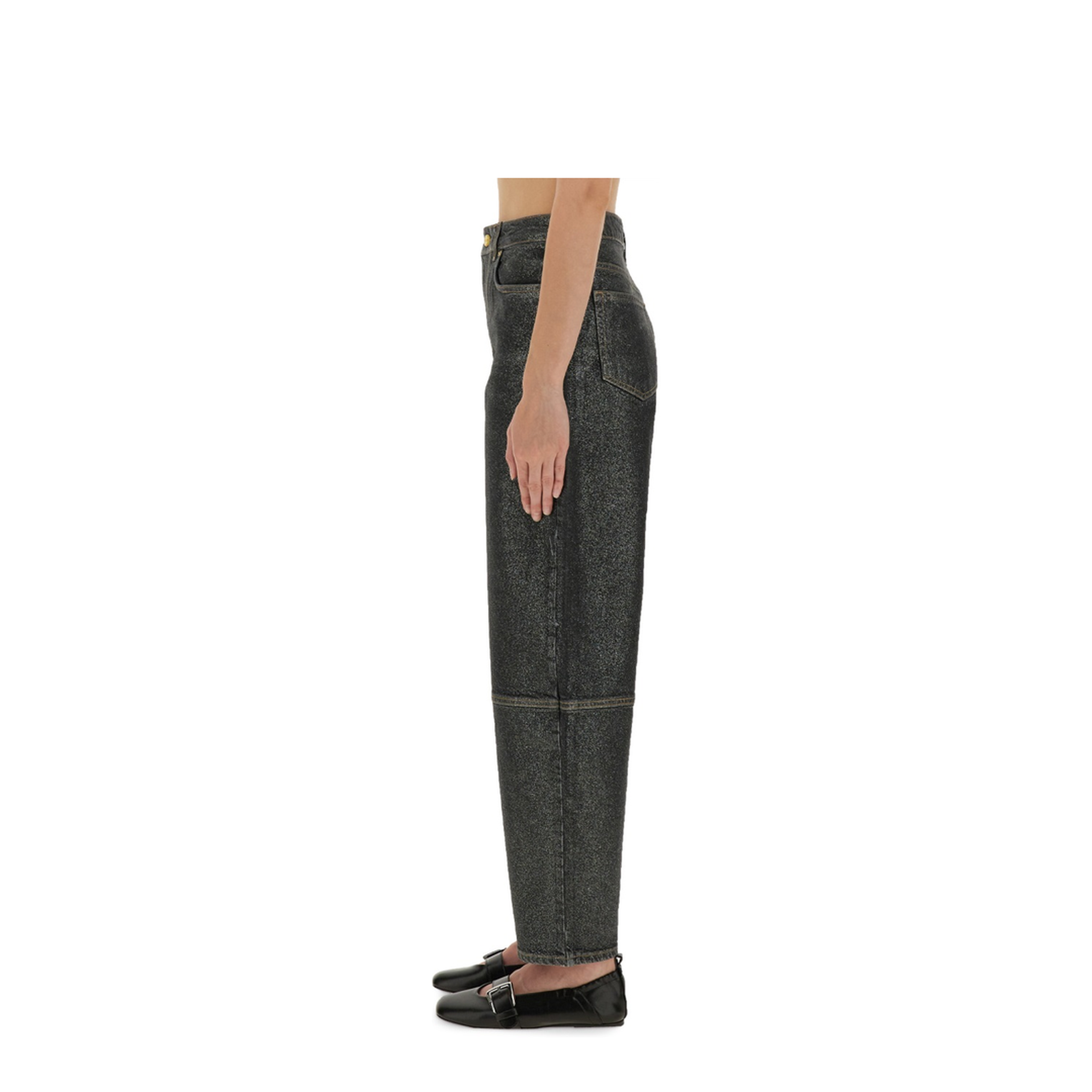Organic Cotton Denim Jeans - Black - Image 4