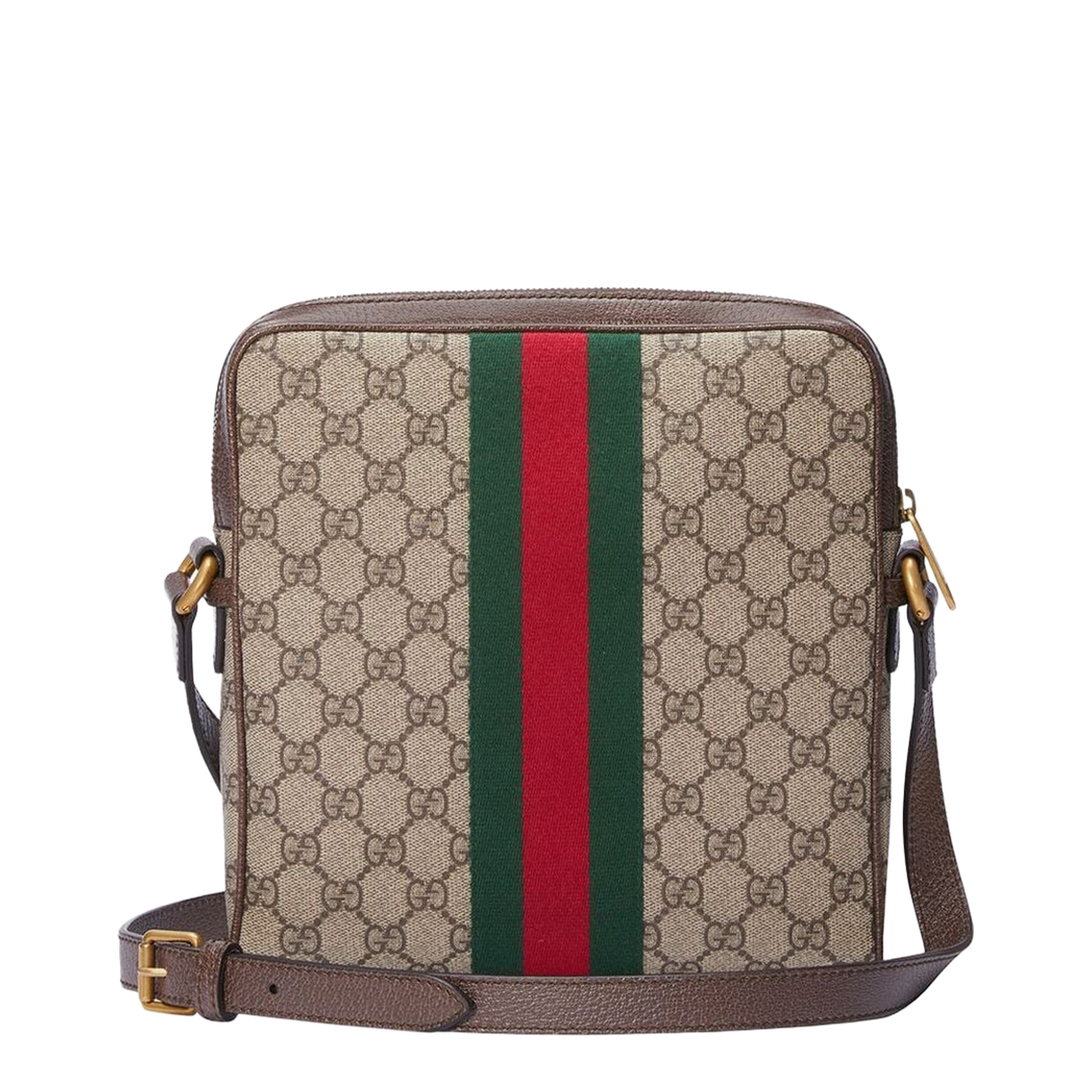 Ophidia Small Canvas Messenger Bag - Brown - Image 2